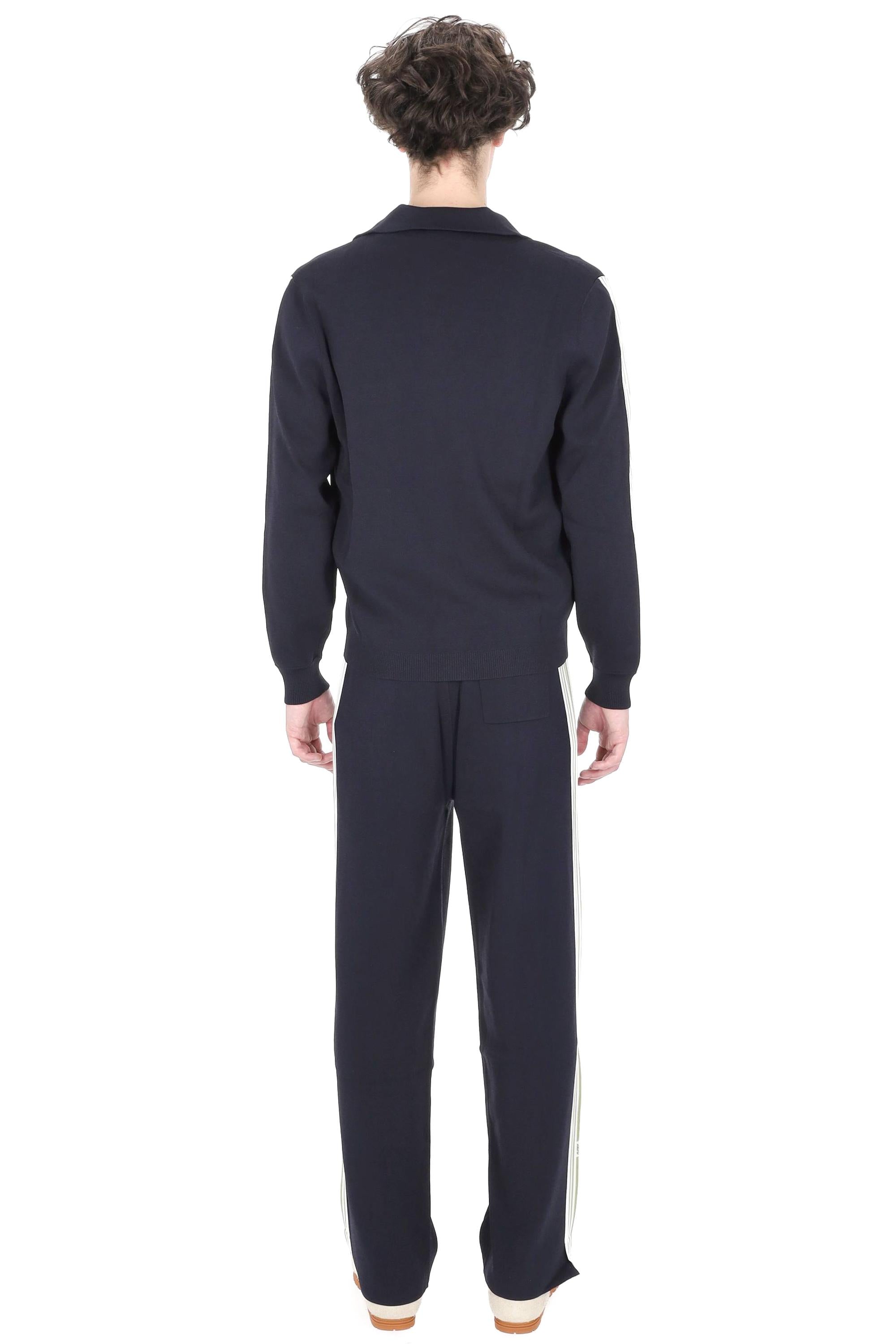 Autry Overshirt in viscosa-nylon con dettagli bande JAPM 026B KNIT BLUE