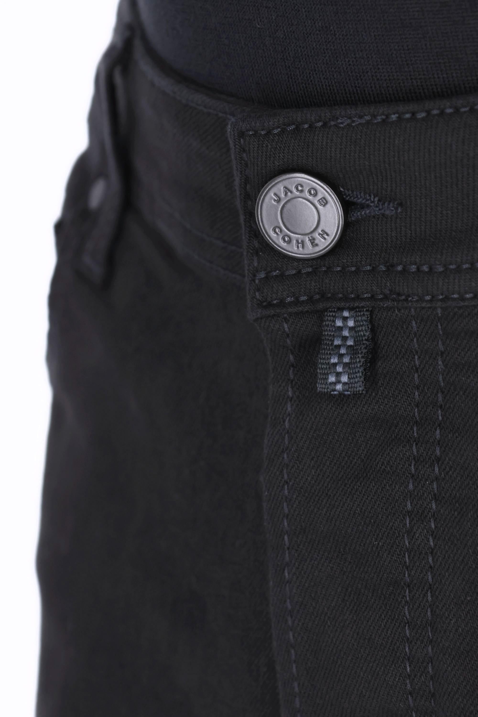 Jacob Cohen Jeans nero in cotone comfort etichetta cavallino Bard fit JUX_QX006 N30 S3598 NICK 500D