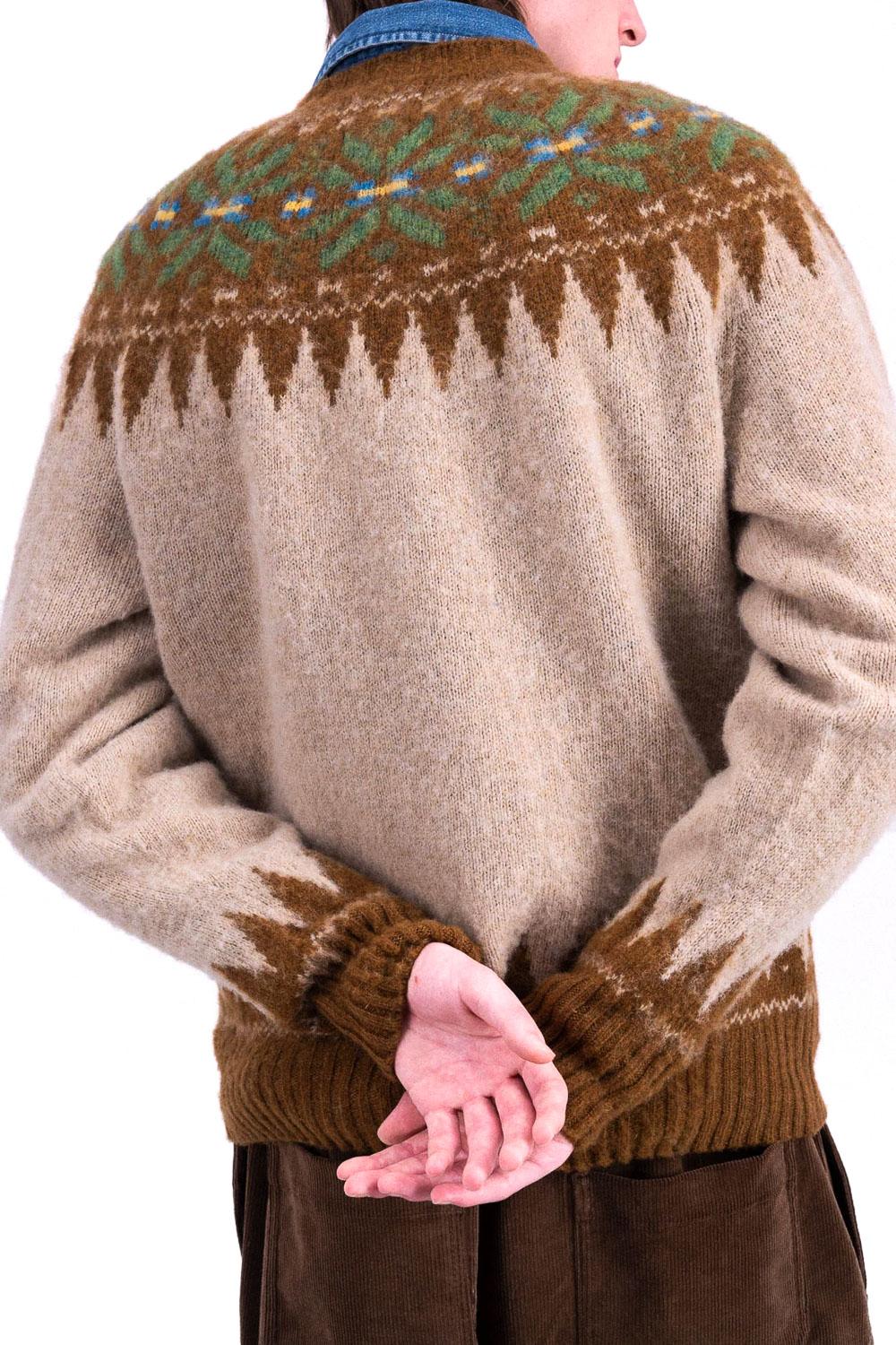 Howlin' Maglia girocollo in lana shetland disegno nordico MAGIC VOODOO NUTS