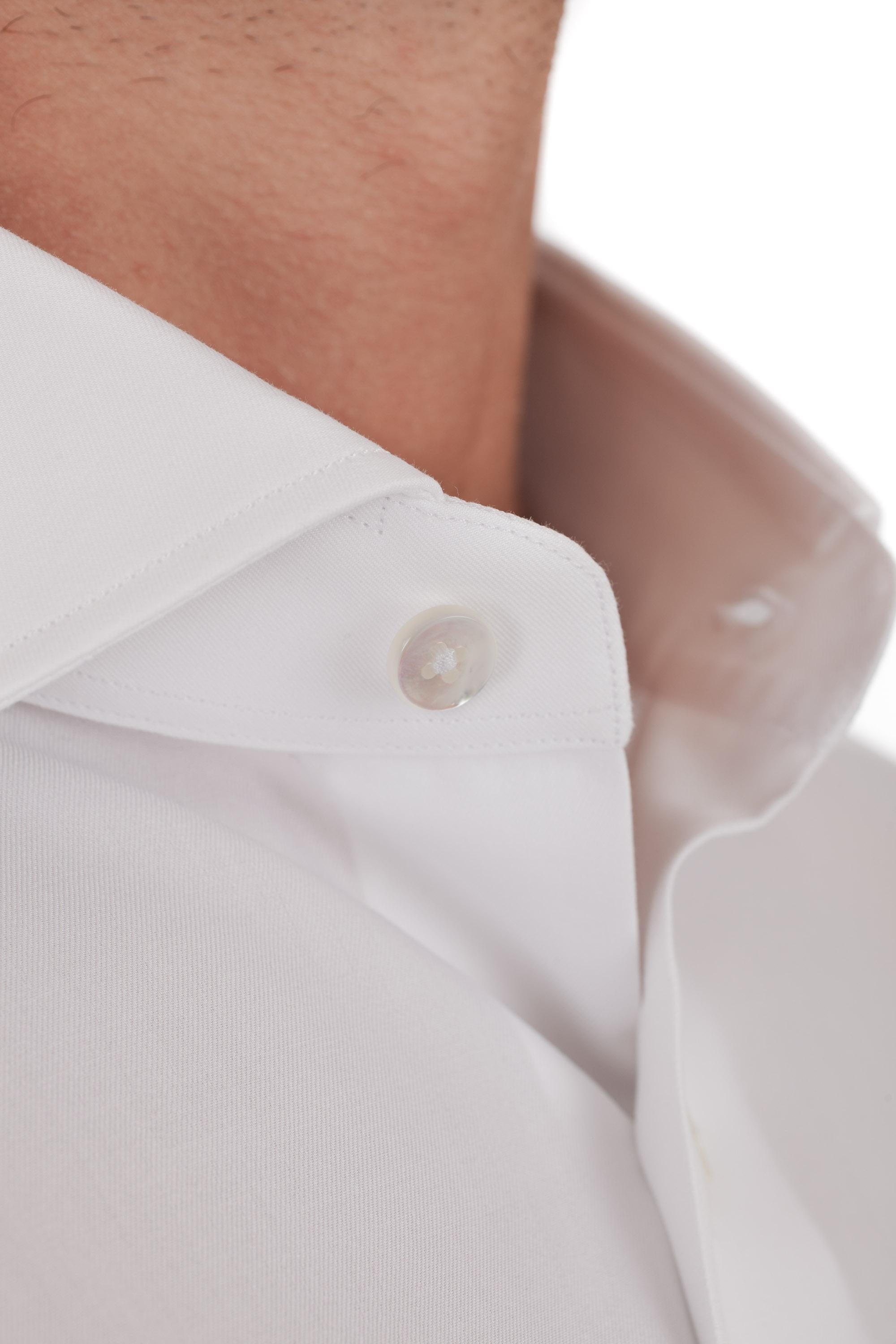 Camicia in cotone trofeo polsino gemello CT1031 9MS0BA BIA Zegna