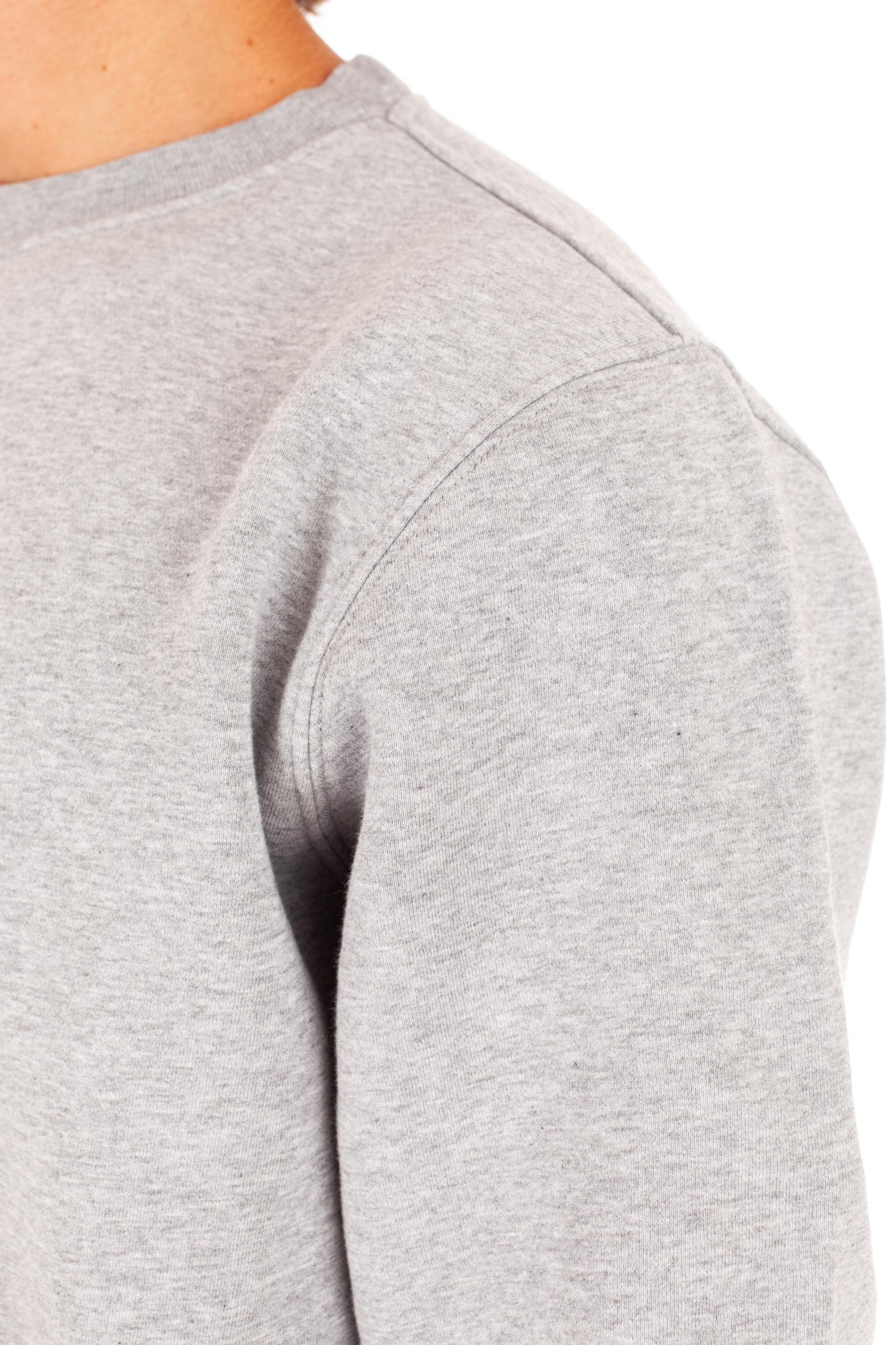 Felpa girocollo in cotone con logo SWIM - 412M MELANGE Autry