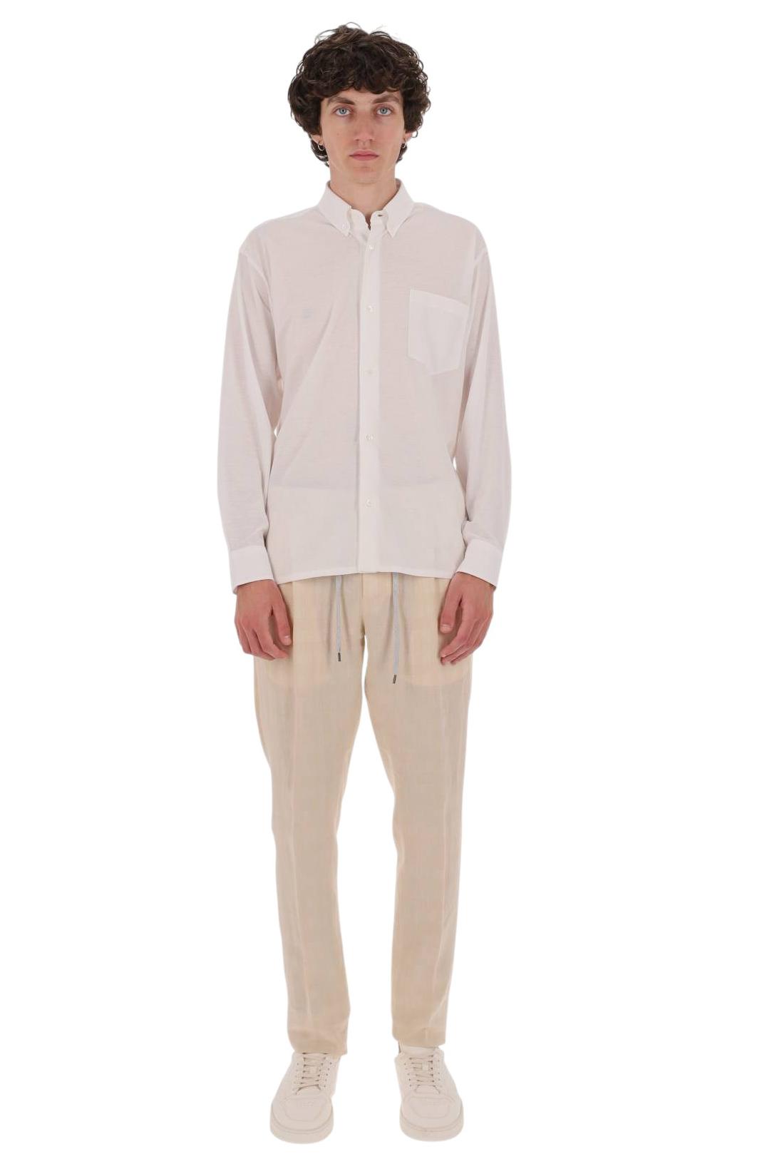 Herno Camicia in crepe di cotone button down JPL00149U 1000