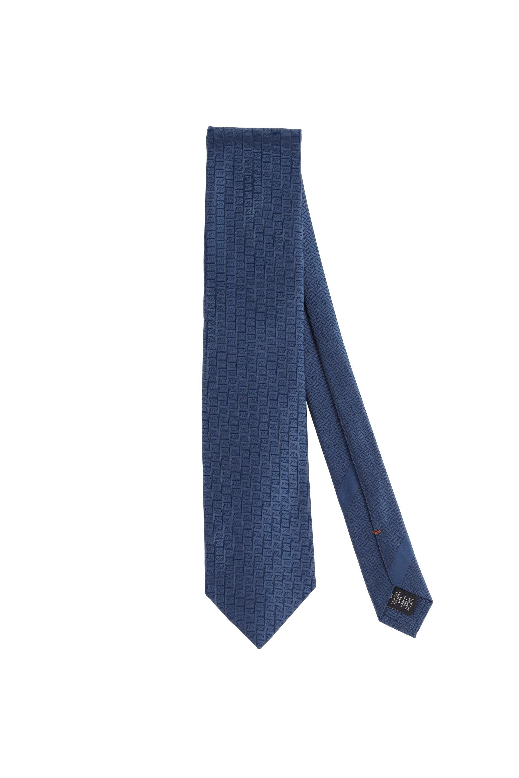 Zegna Cravatta monogram in pura seta Z9E10TA9 1PS/4 TE1