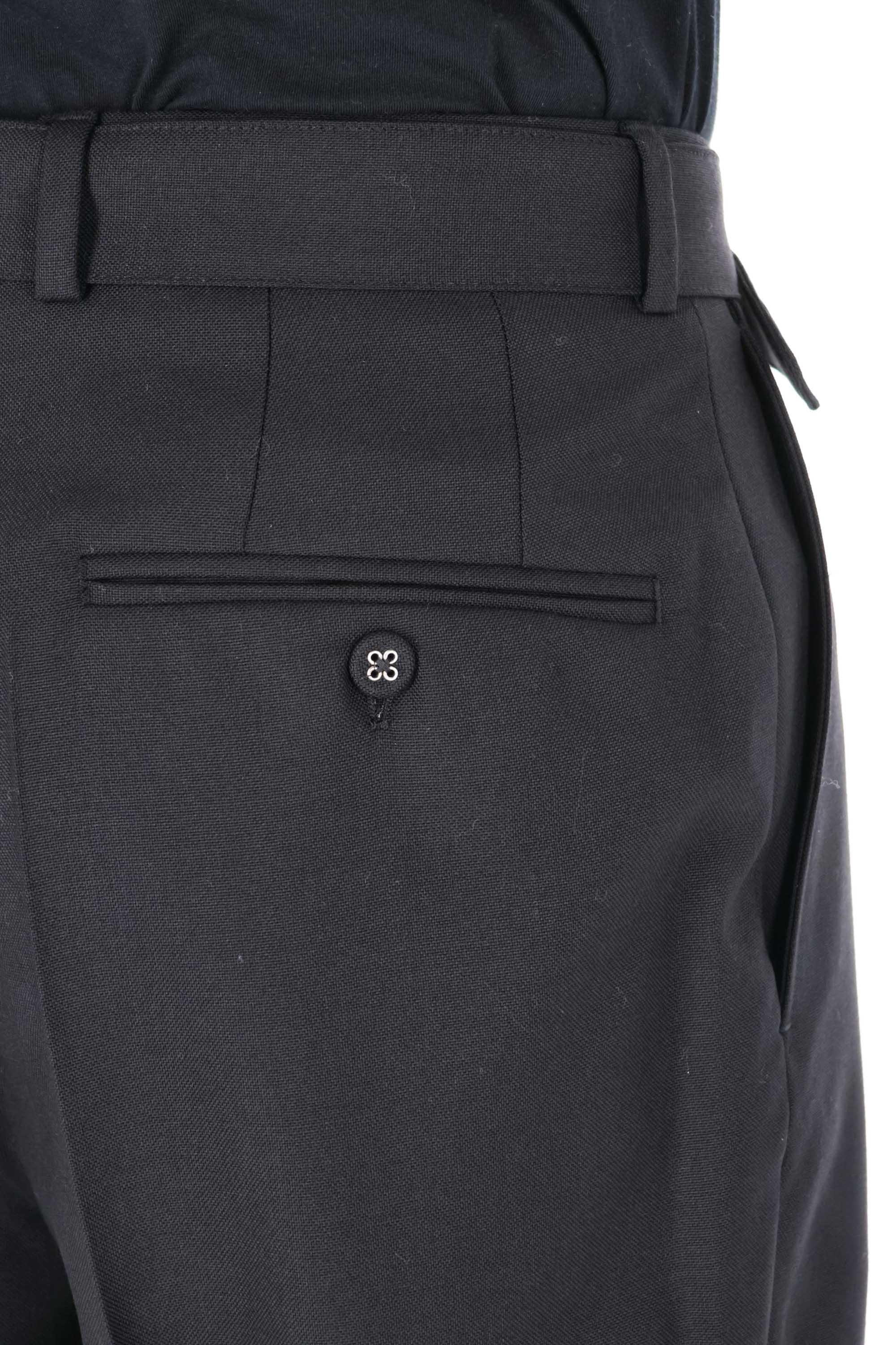Officine Générale Pantalone in lana vergine modello Nash MTLG457 BLACK
