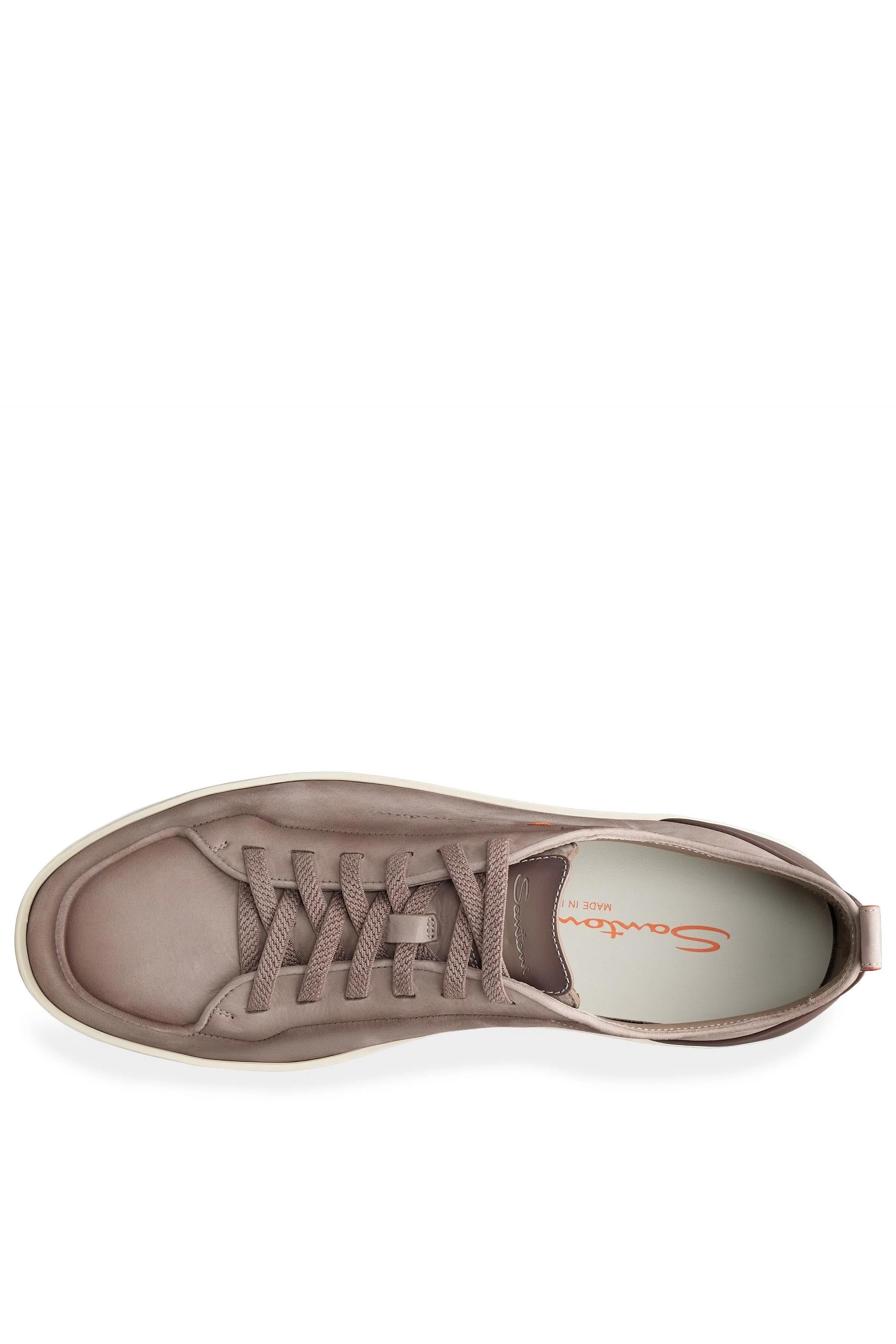 Santoni Sneaker in pelle nabuck Carezza con sfumature manuali MBN022184TIRTFEH E55