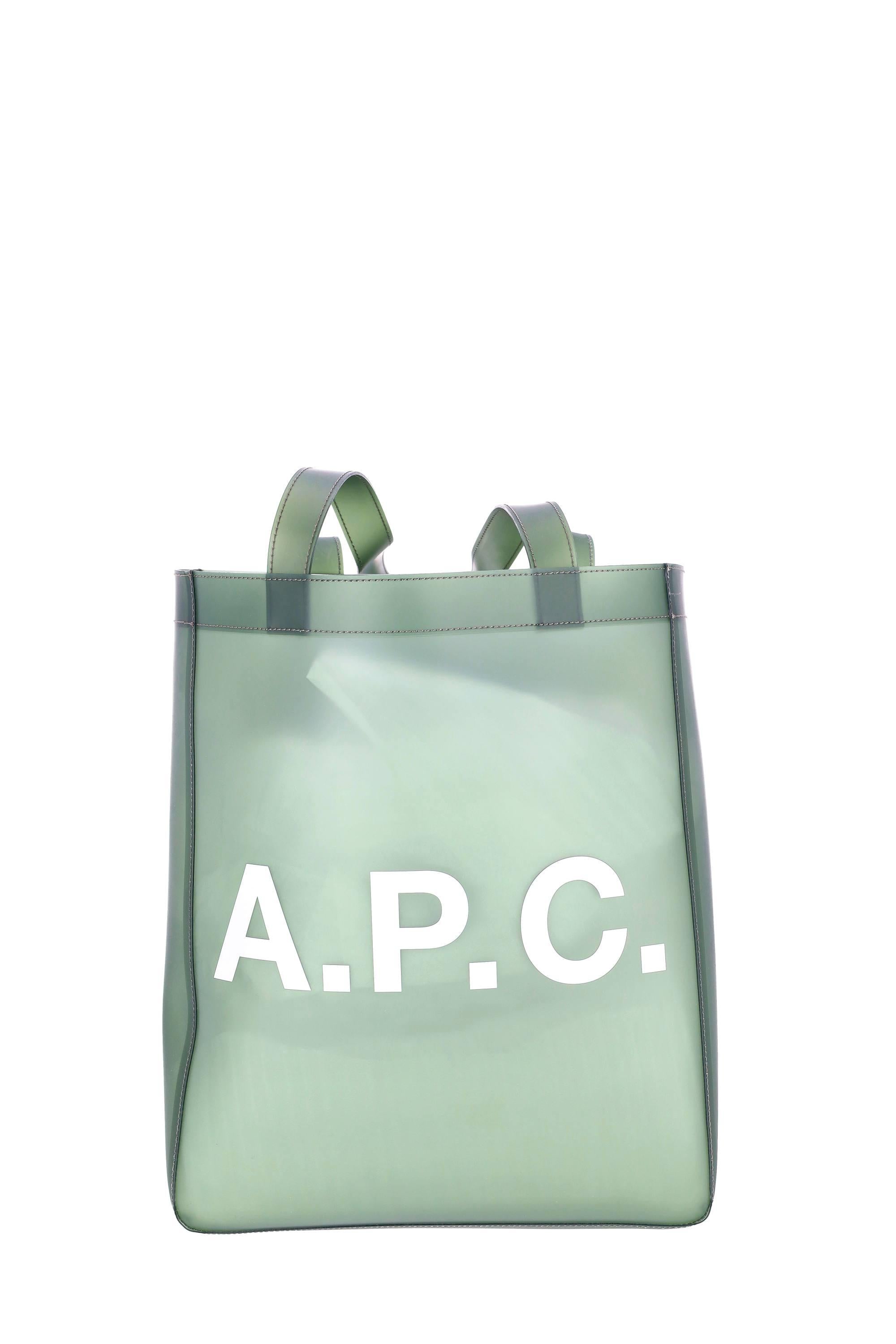 A.P.C. Borsa tote bag in transarent kaki mod. Lou TPAAA-M61442 JAA-KAKI