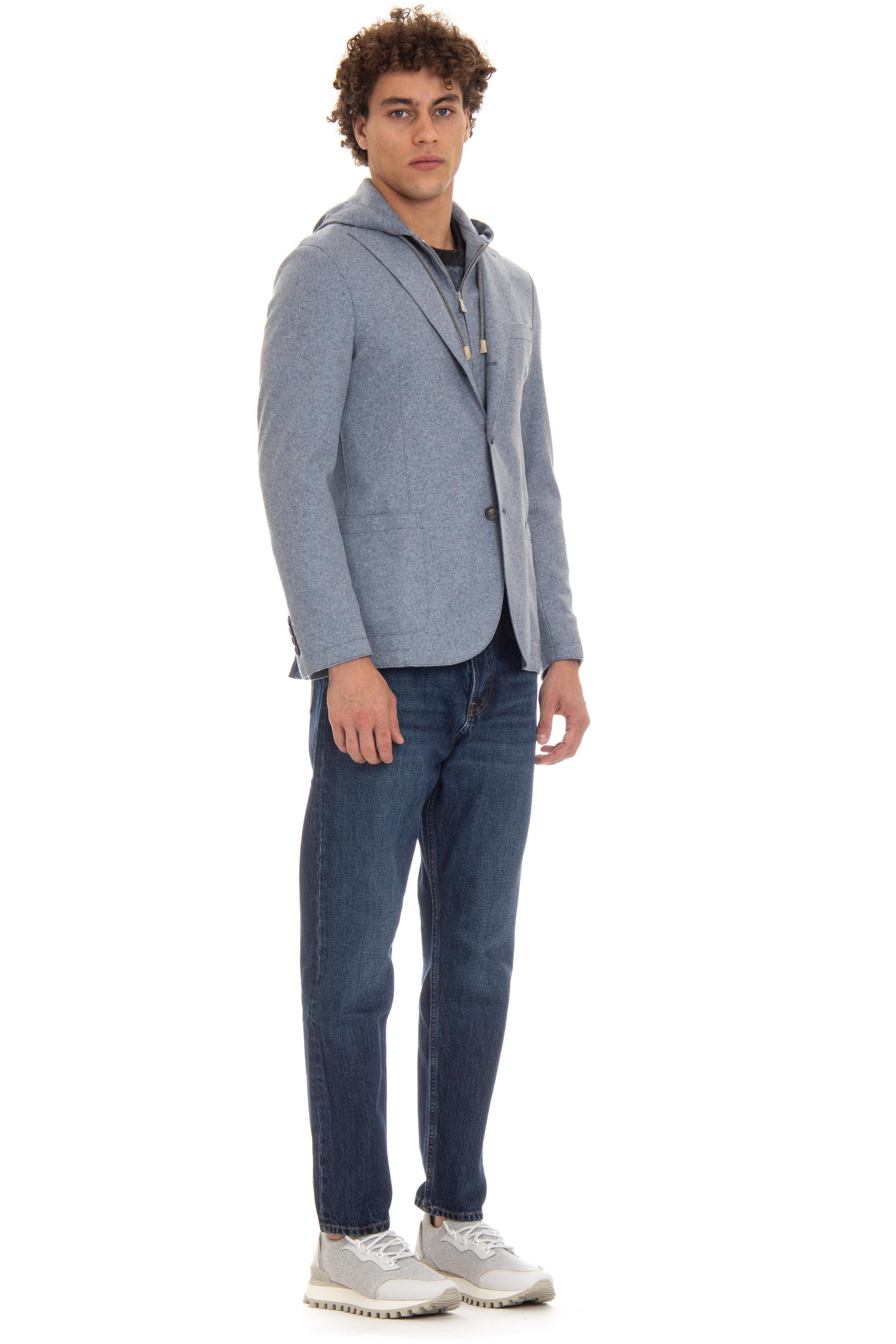 Eleventy Giacca in misto lana con pettorina J70GIAF02 JAC24018 08N