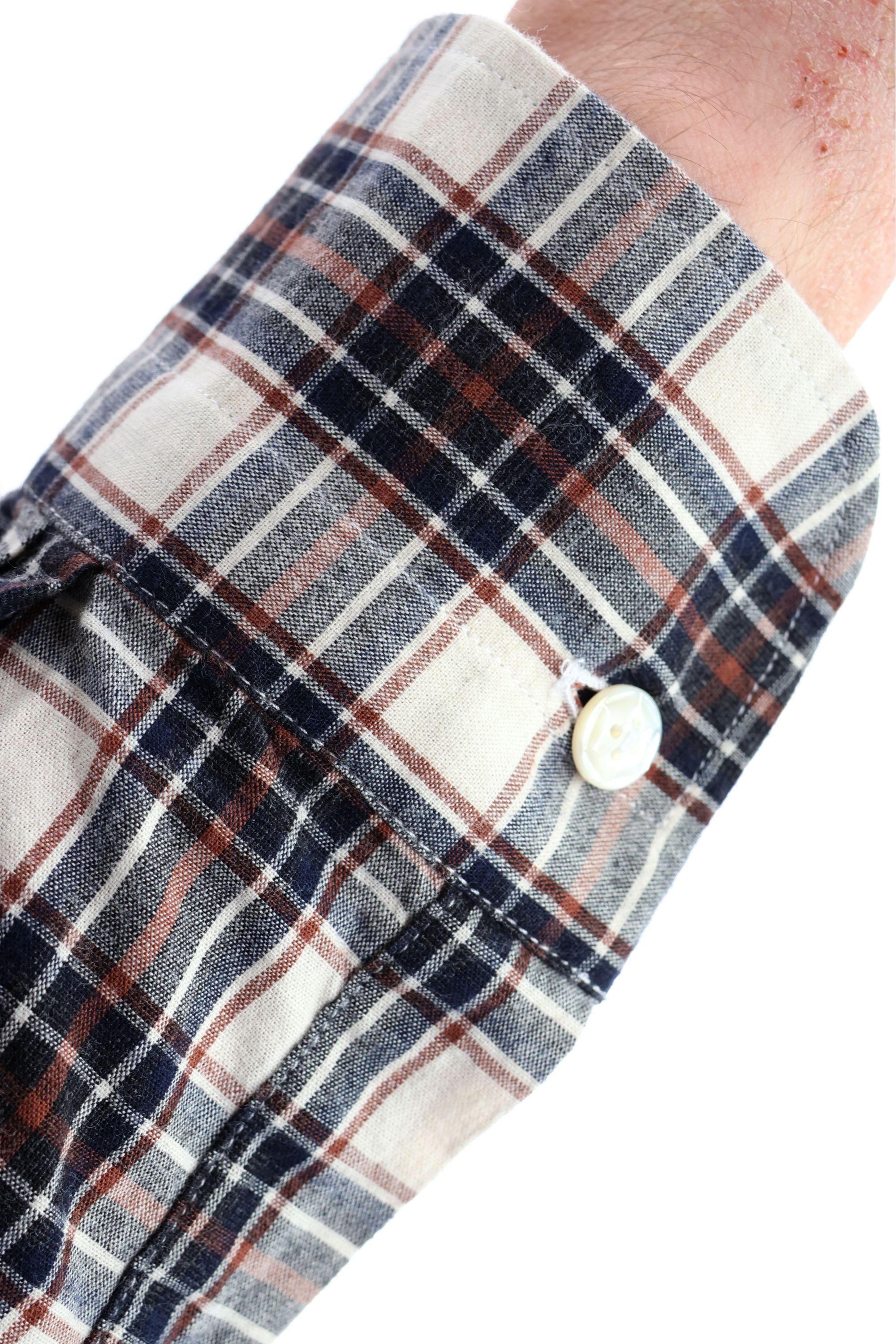Camicia sartoriale in flanella check 17039 3 Borriello