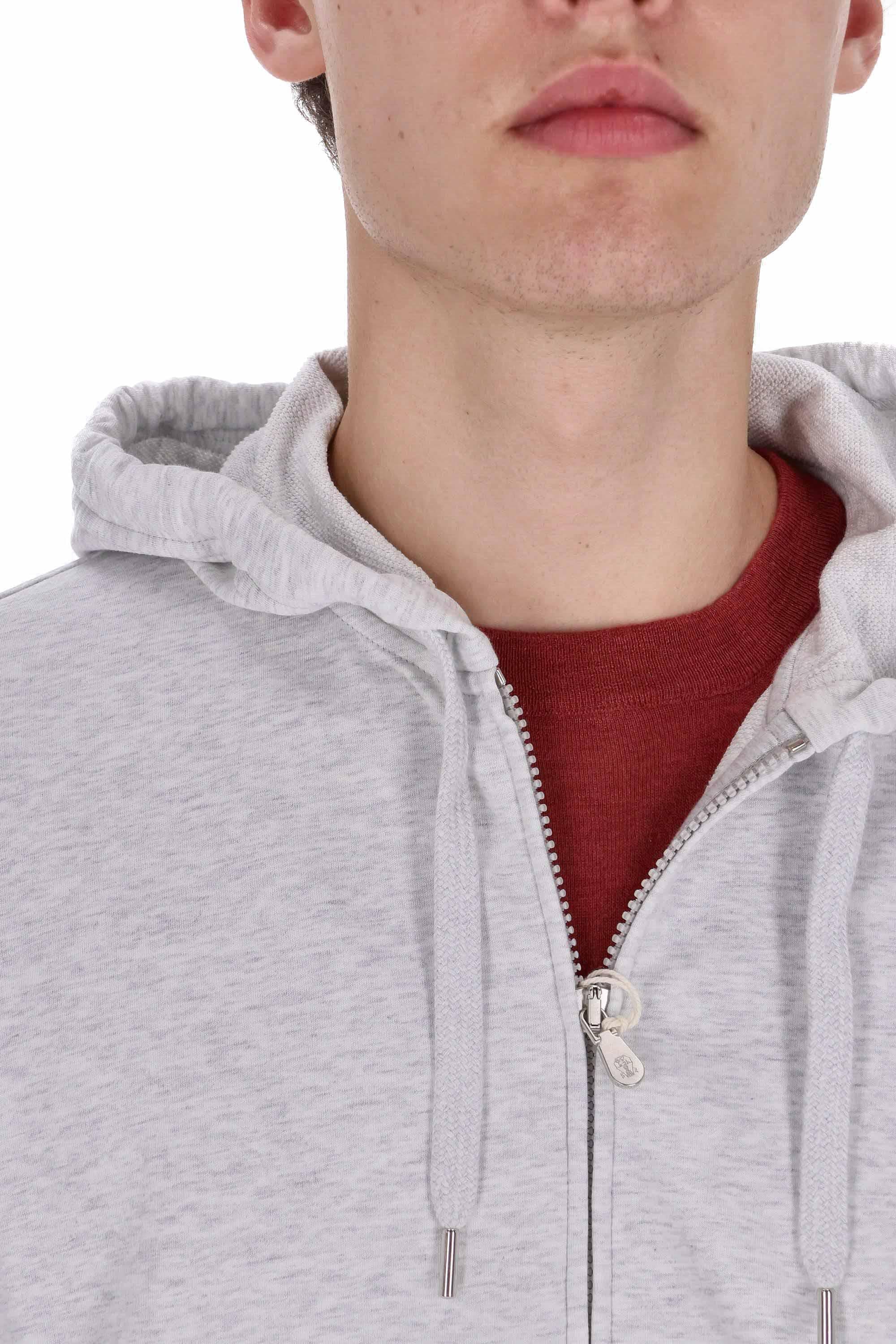 Brunello Cucinelli Felpa full zip con cappuccio in cotone MW8639069G C3657