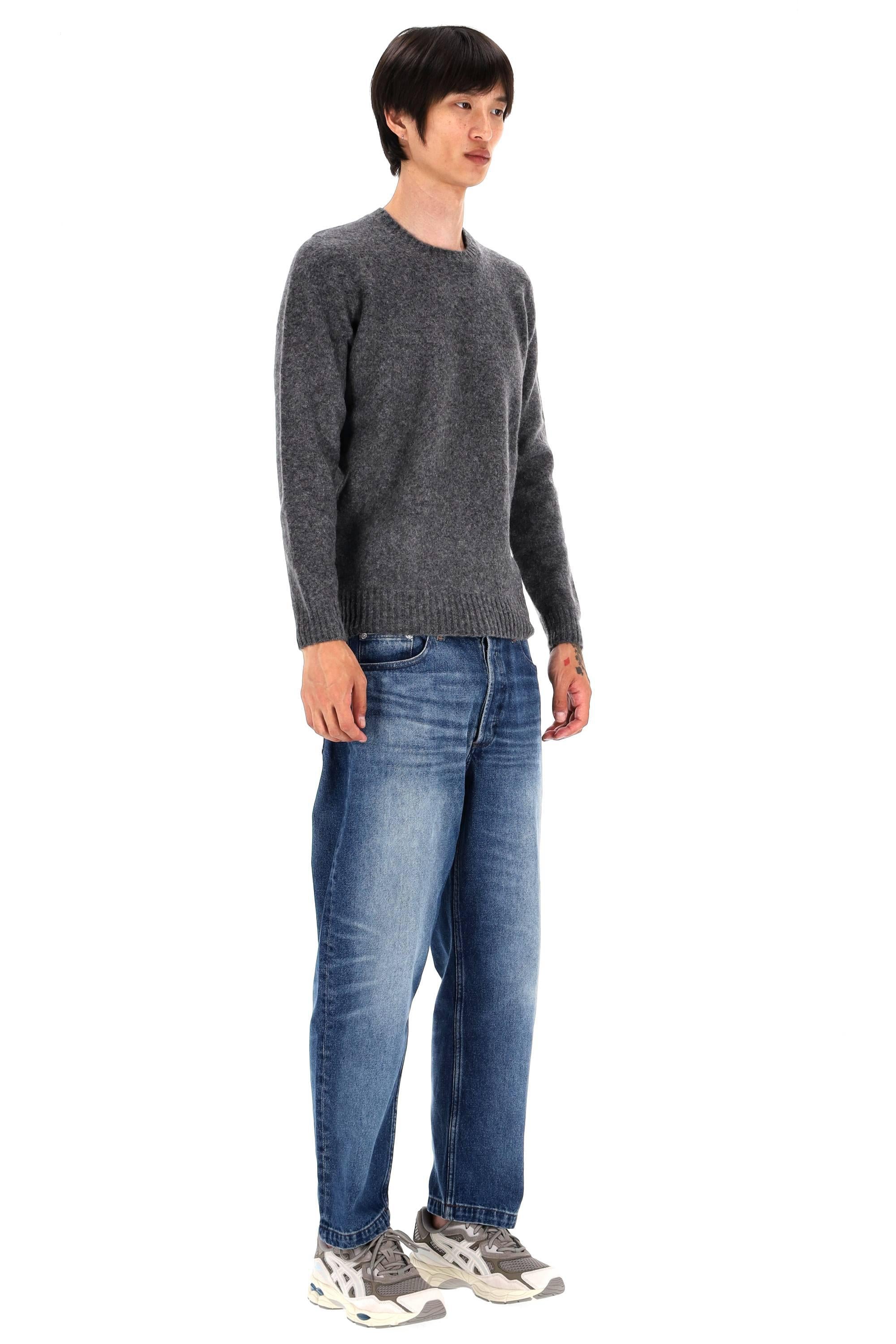 Maglia girocollo in lana garzata D8W103GLO-4 670 Drumohr