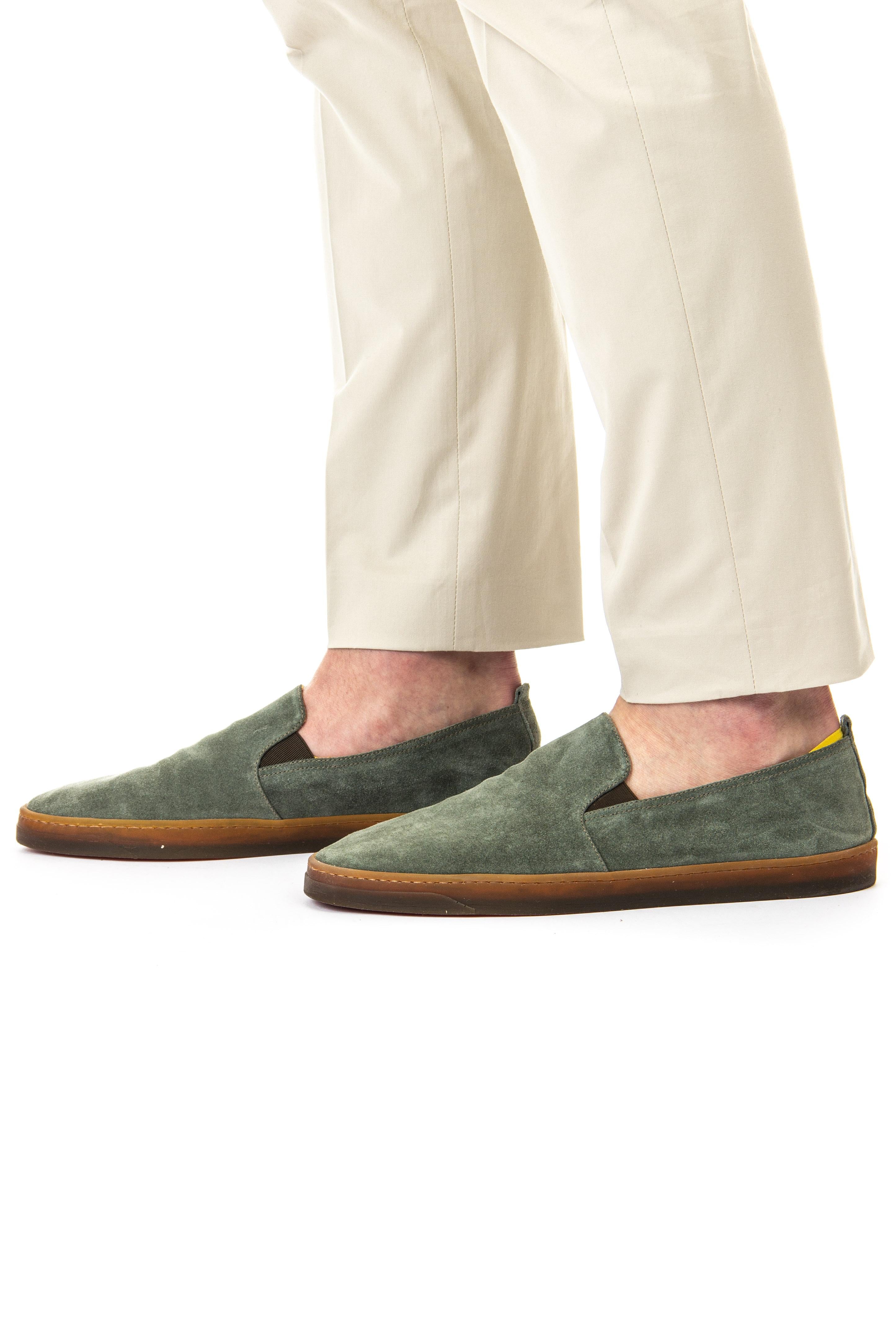 Henderson Slip on pieghevolein camoscio mod. Rodi RODI.33 OLIVA
