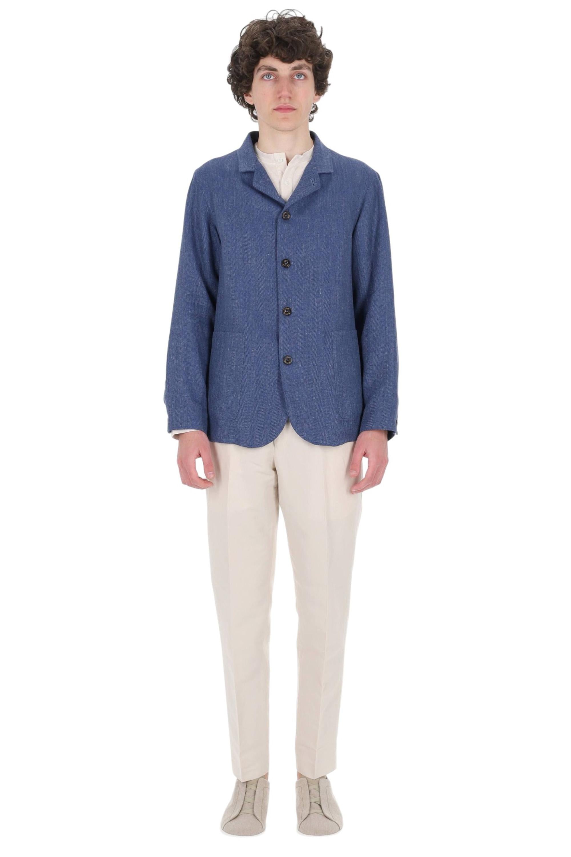 Finamore Giacca sartoriale in lana-lino mod. Frans FRANSS 510037 P6022 01