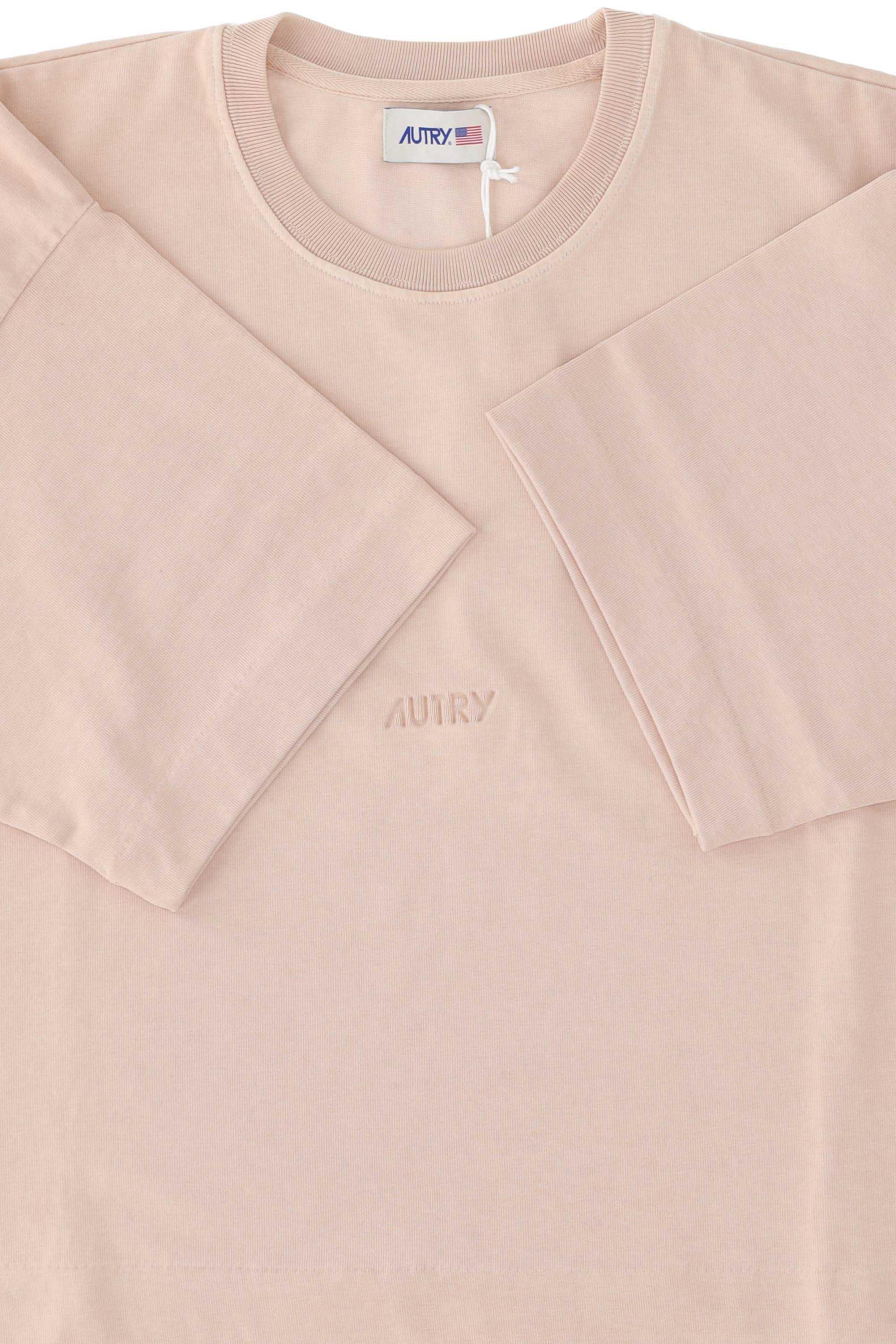 Autry T-shirt donna in heavy cotton cropped TSPW 581R ROSE