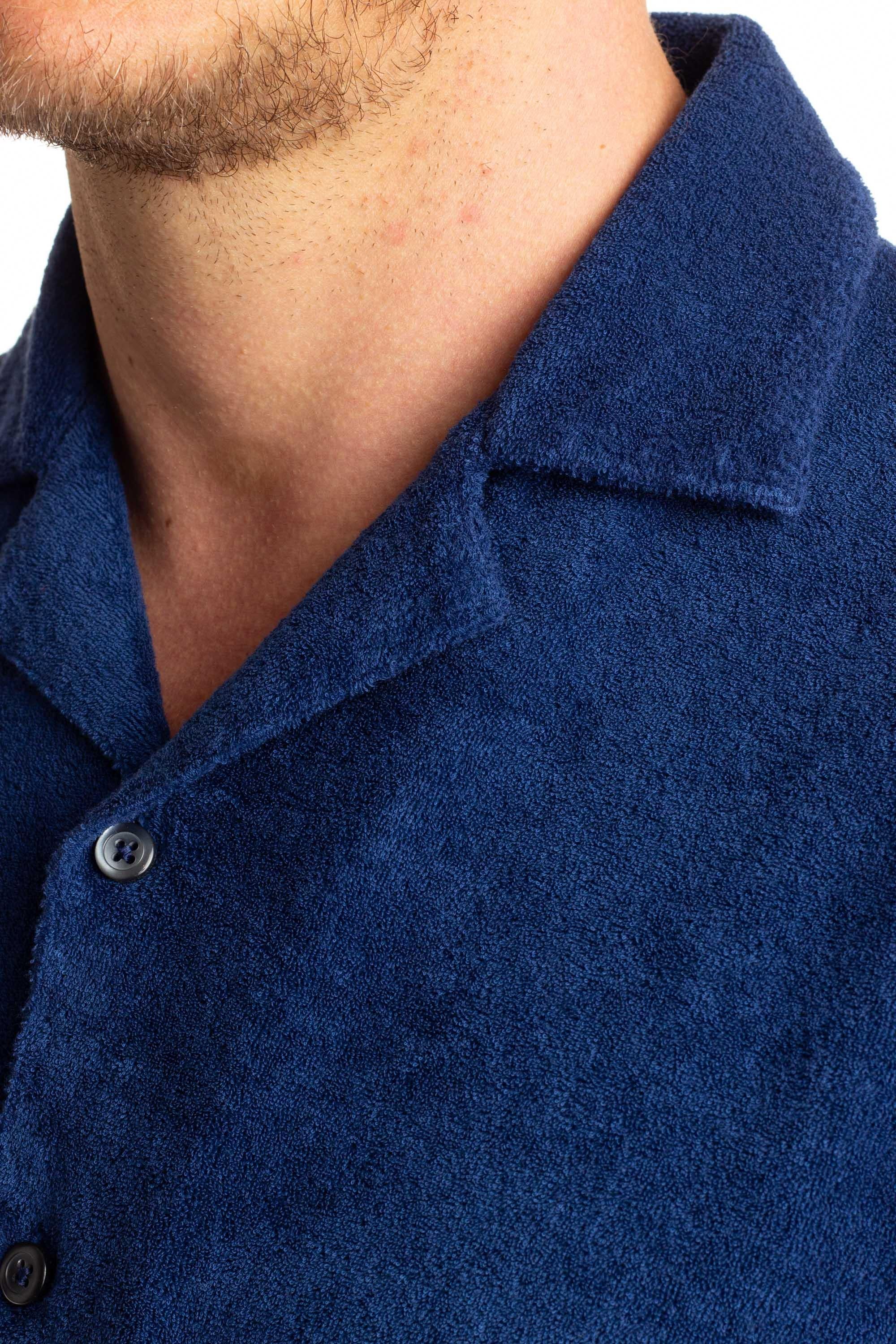 Camicia a maglieria mezza manica in leggera spugna 60199 79801 579 Gran Sasso