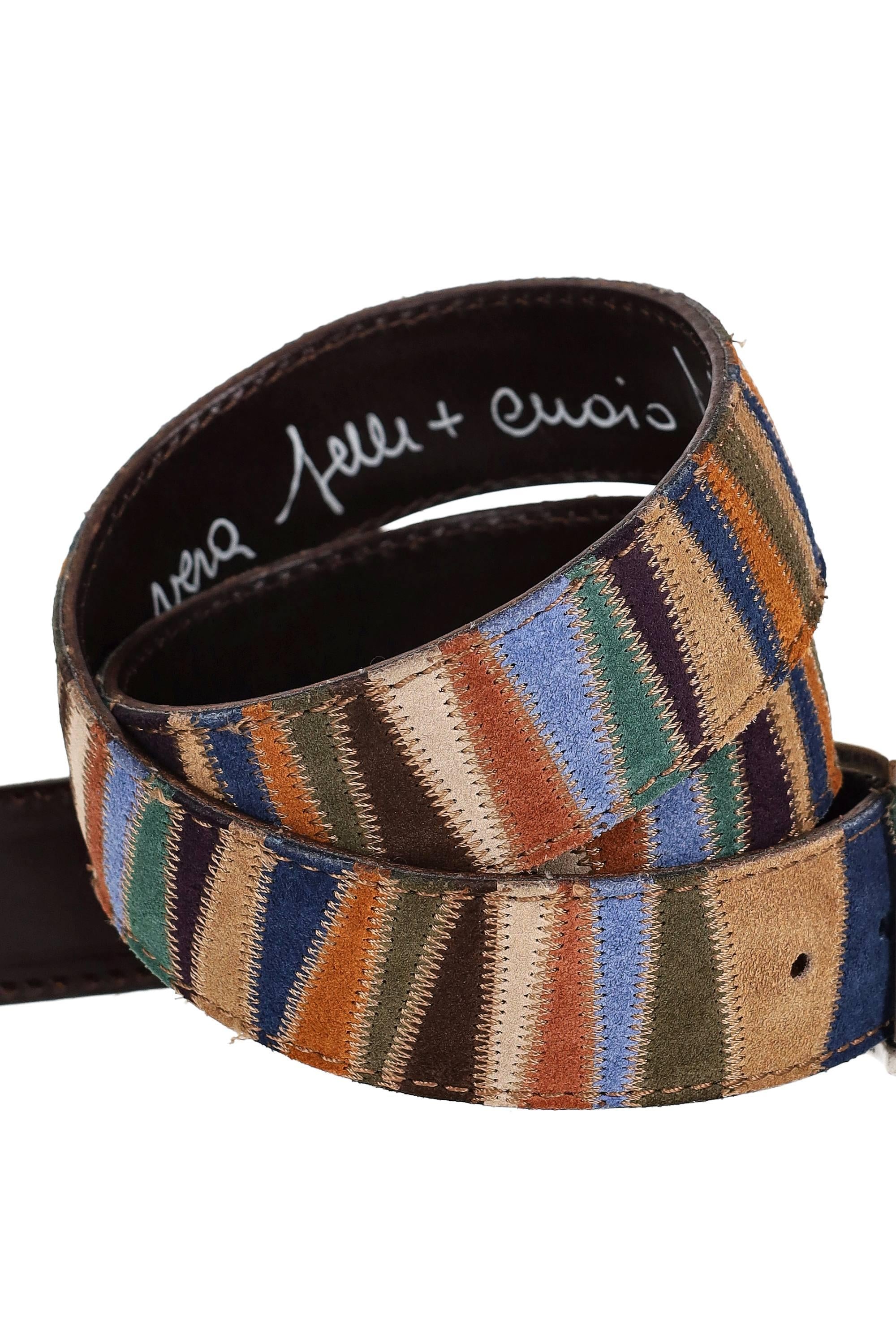 Artigianato Italiano Cintura artigianale in camoscio "Inclinazioni" INCLINAZIONI CAMOSCIO MLTCLR