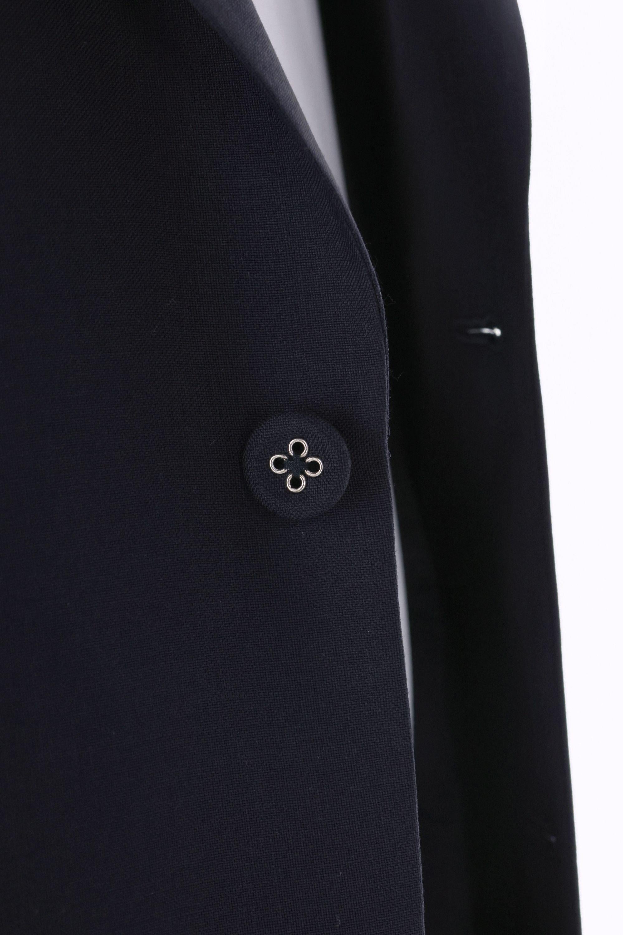 Officine Générale Giacca in lana monopetto modello Kent MTLG400 DARK NAVY