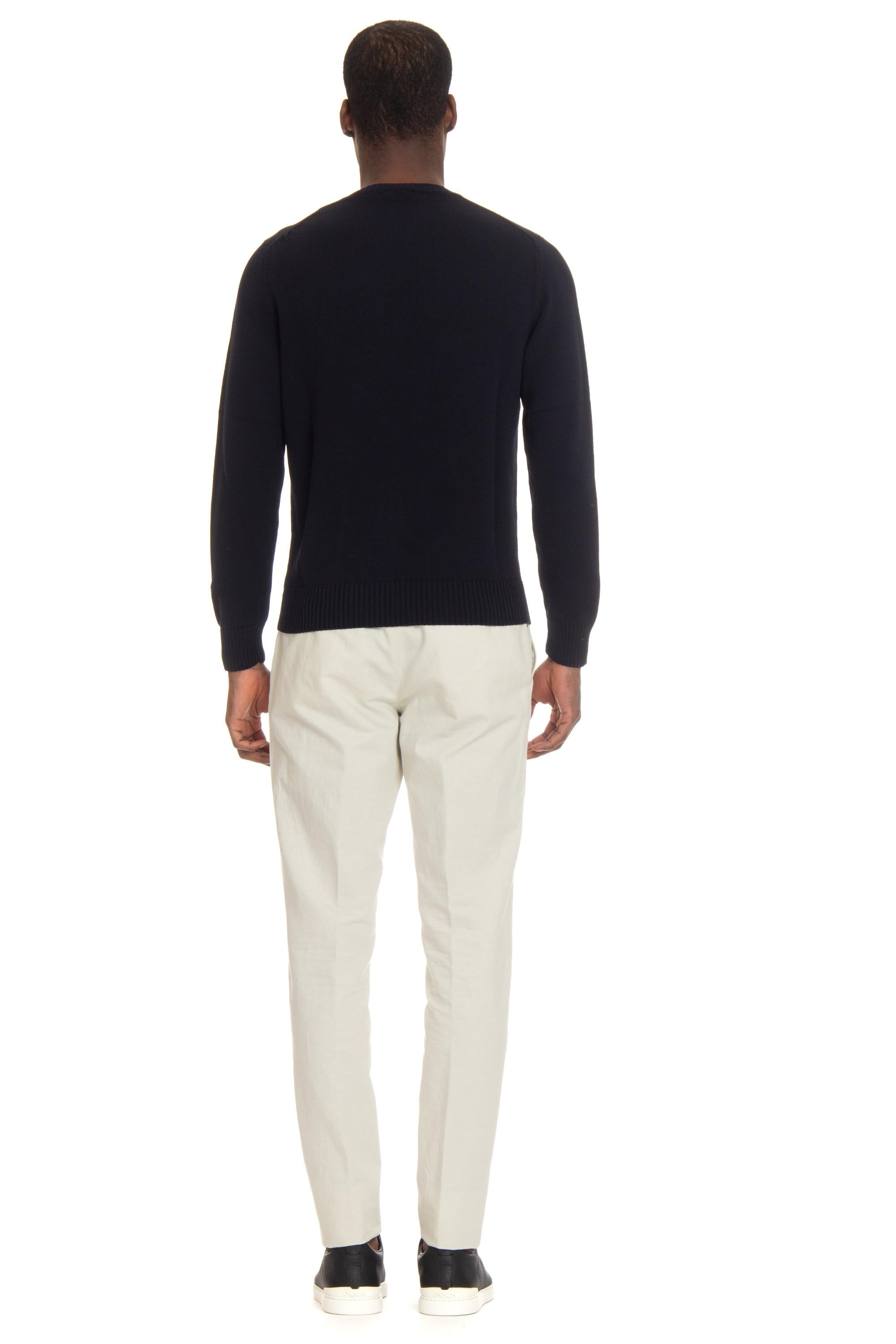 Maglia girocollo in cotone finezza 5 D8Z103/3 795 Drumohr