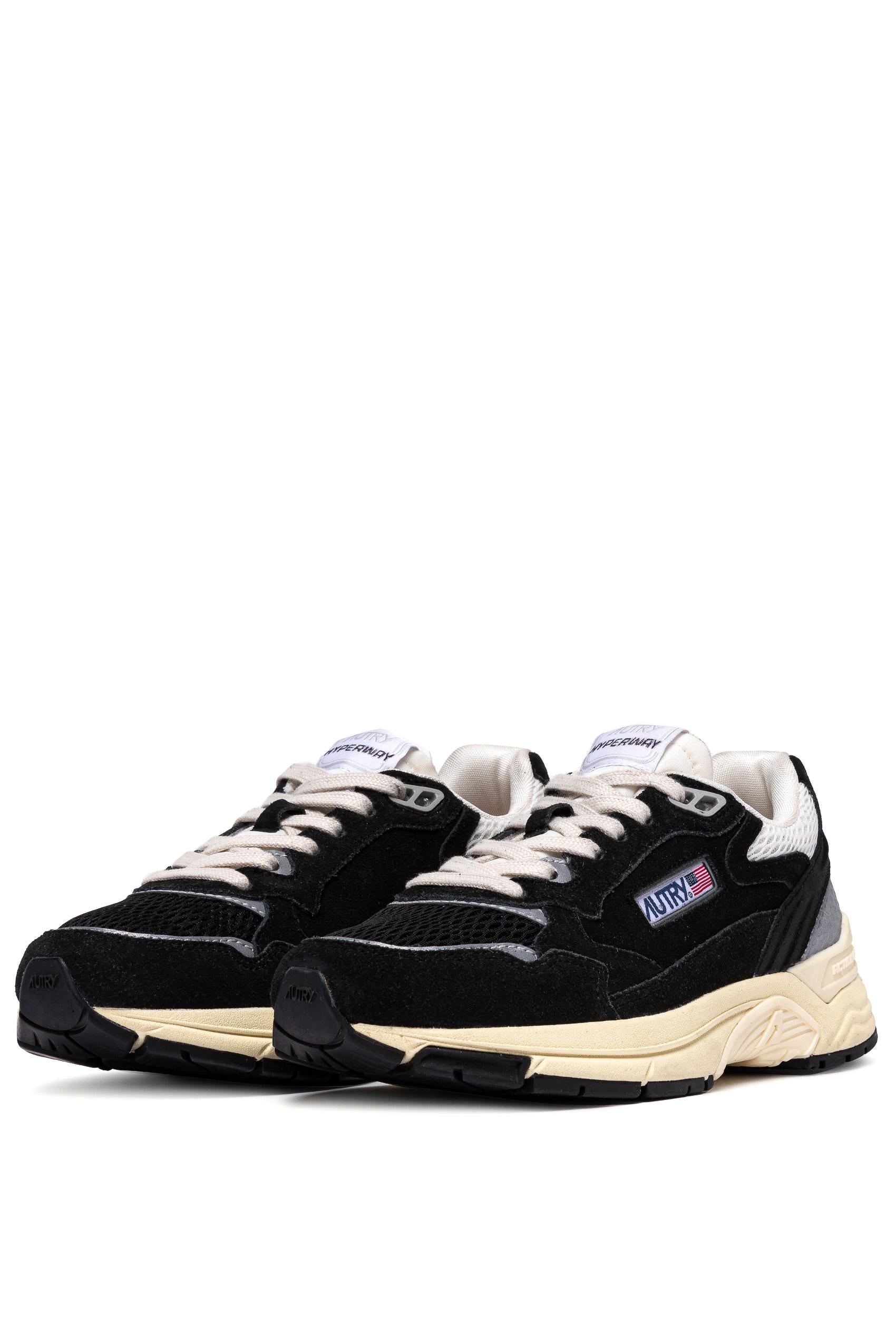 Autry Running donna in camoscio modello Hyperway HYLW UM07 BLACK/SILV