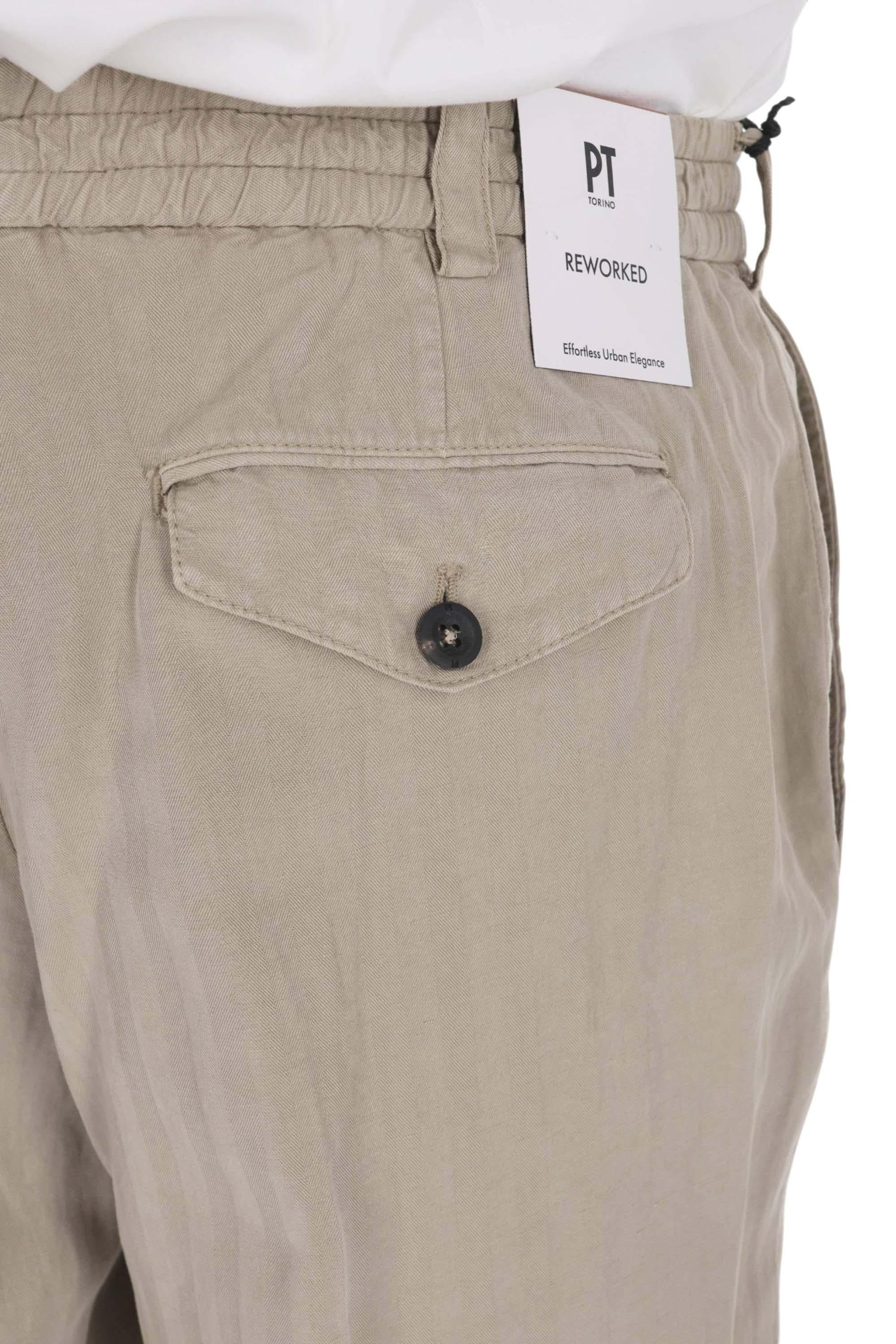 PT Torino Pantalone a resca in lyocell-lino-cotone The Rebel fit CORTRBB30RWL SD61 Y111