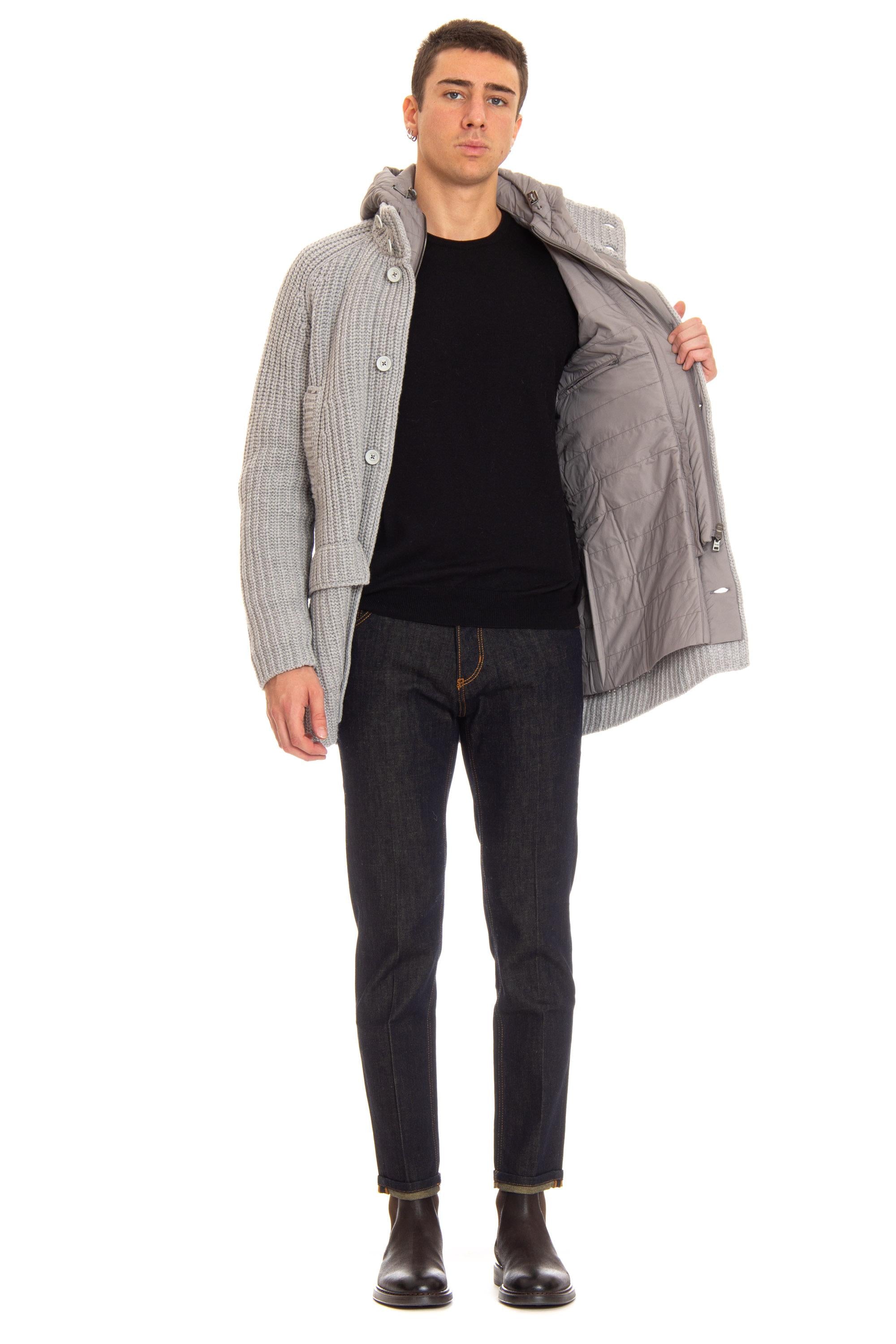 Giubbotto a maglieria in lana con interno staccabile MC000149U-70016 9404 Herno