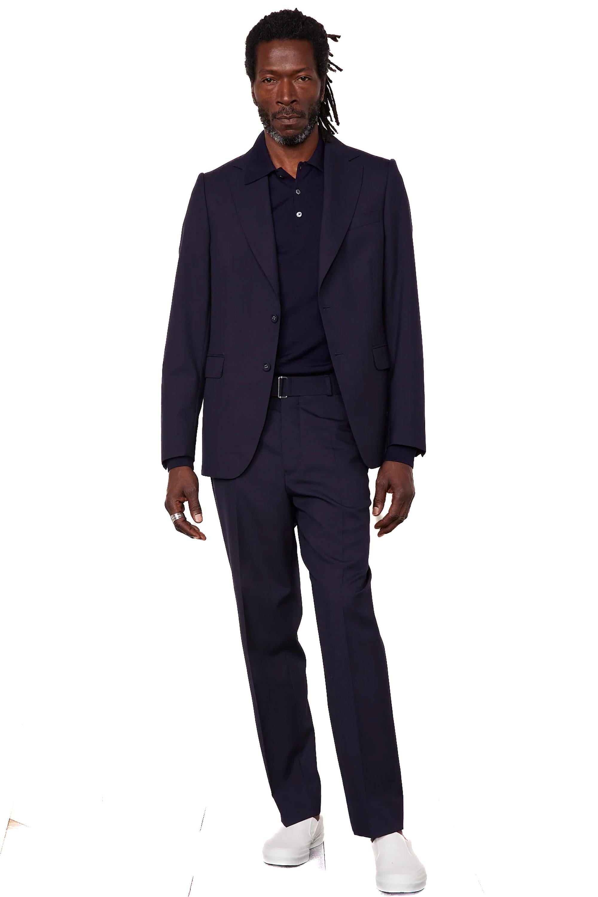 Officine Générale Giacca in lana monopetto mod. Giovanni MTLG402 DARK NAVY