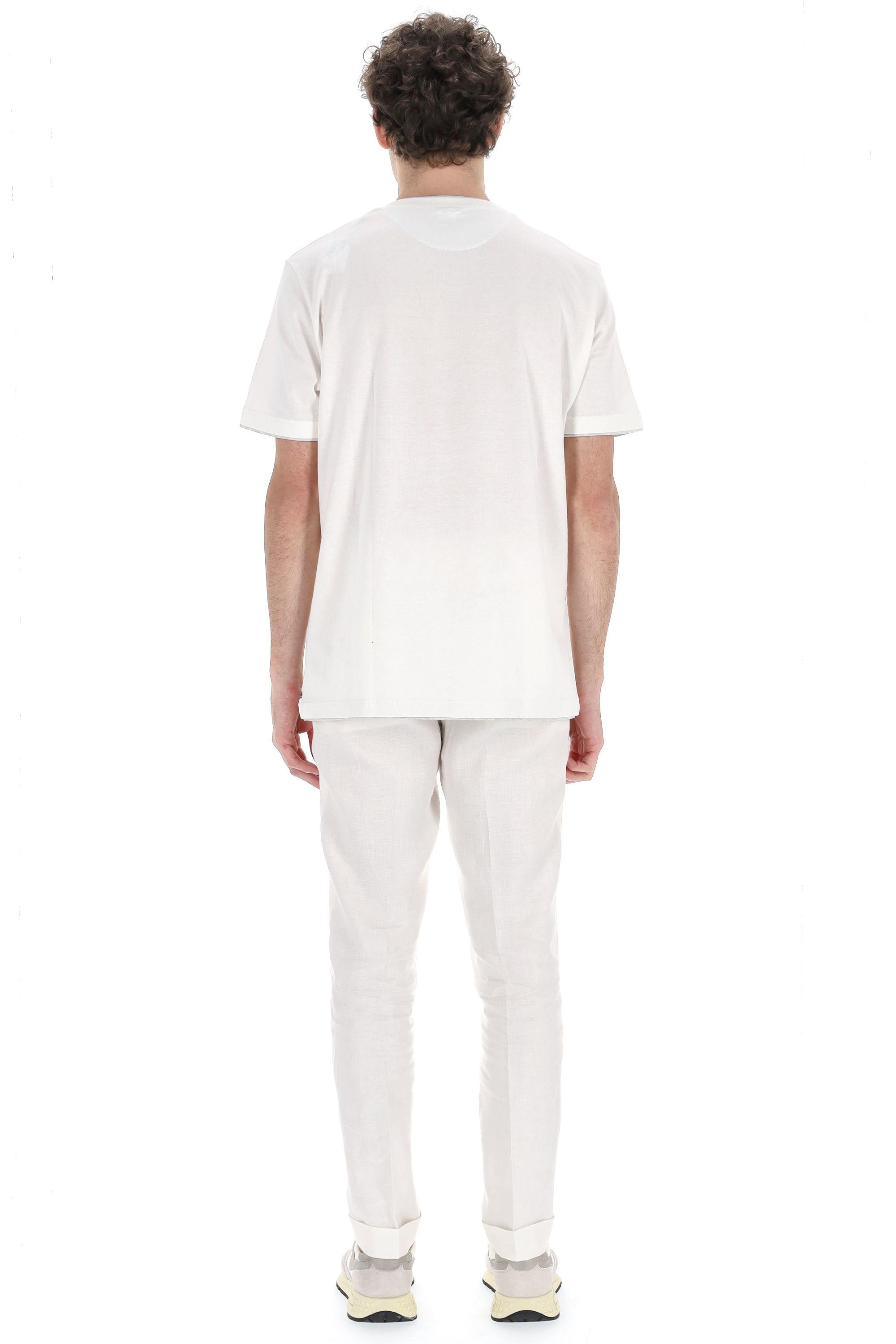 T-shirt in cotone doppi profili X75TSHH04 TESH077 01-13 Eleventy