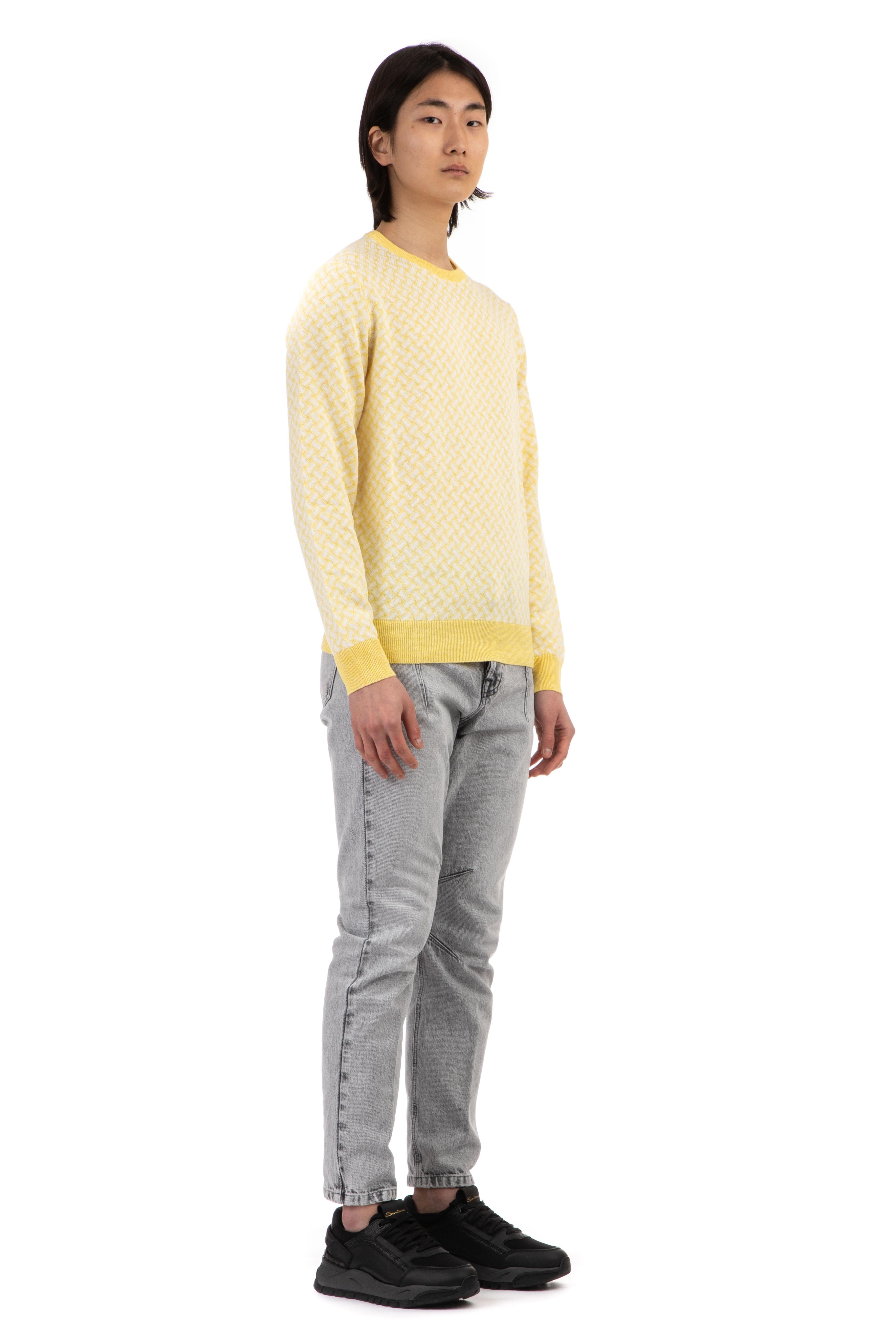 Drumohr Maglia girocollo in lino-cotone biscottino D9LZ113N/2 B03