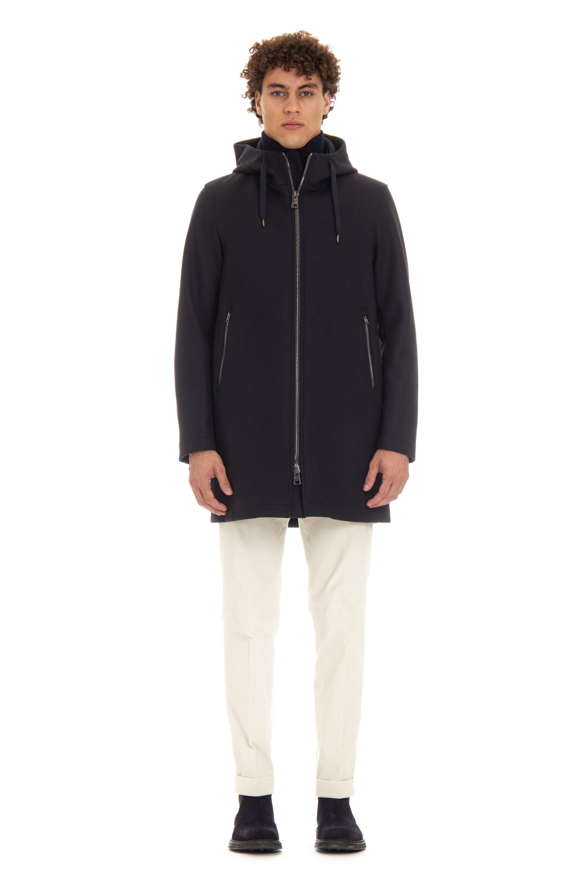 Herno Parka in lana accoppiato con Scuba PA000152U 33428 9200