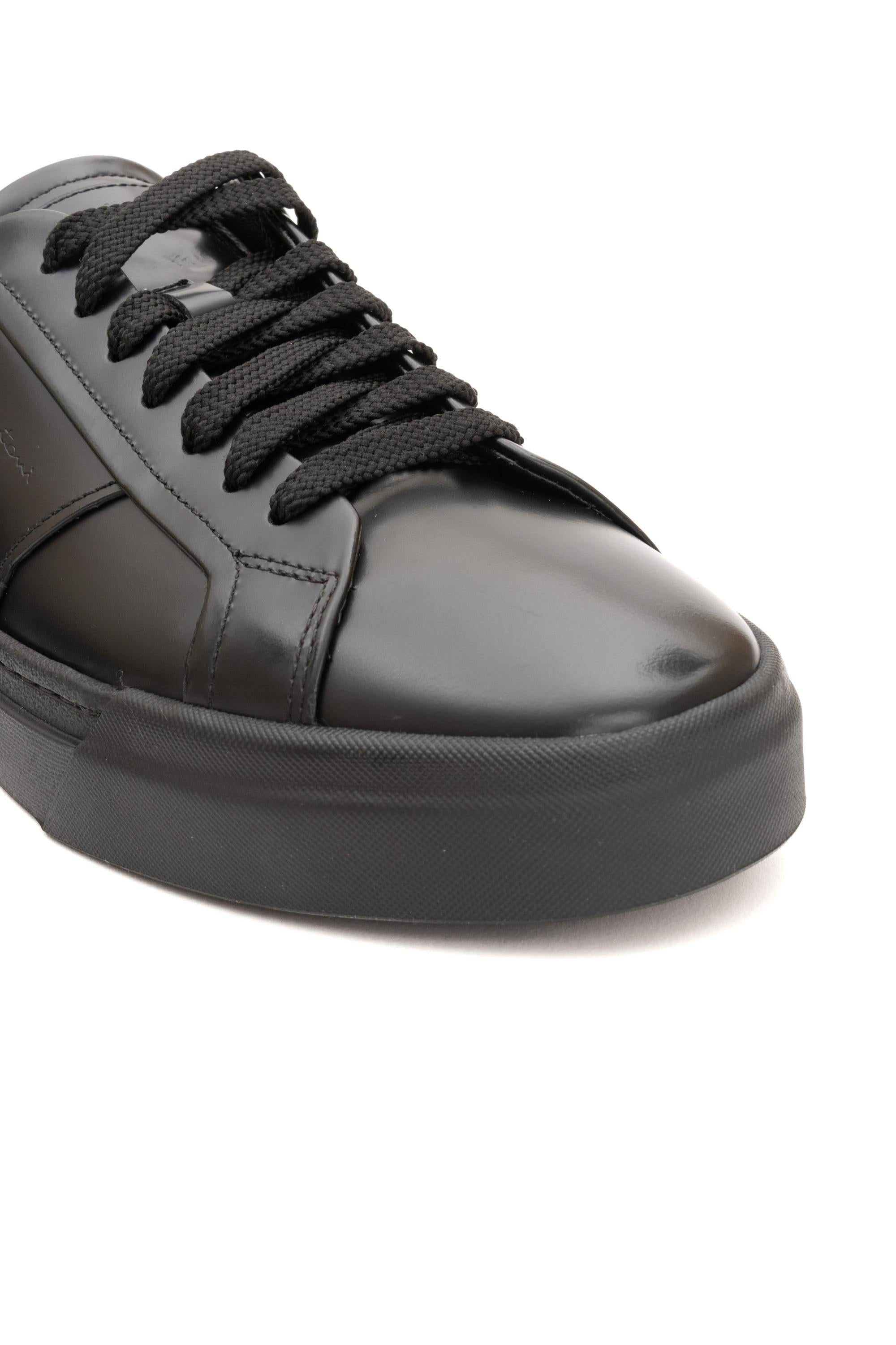 Sneaker Double Buckle in pelle di vitello spazzolato MBGT21779NEORPHB N01 Santoni
