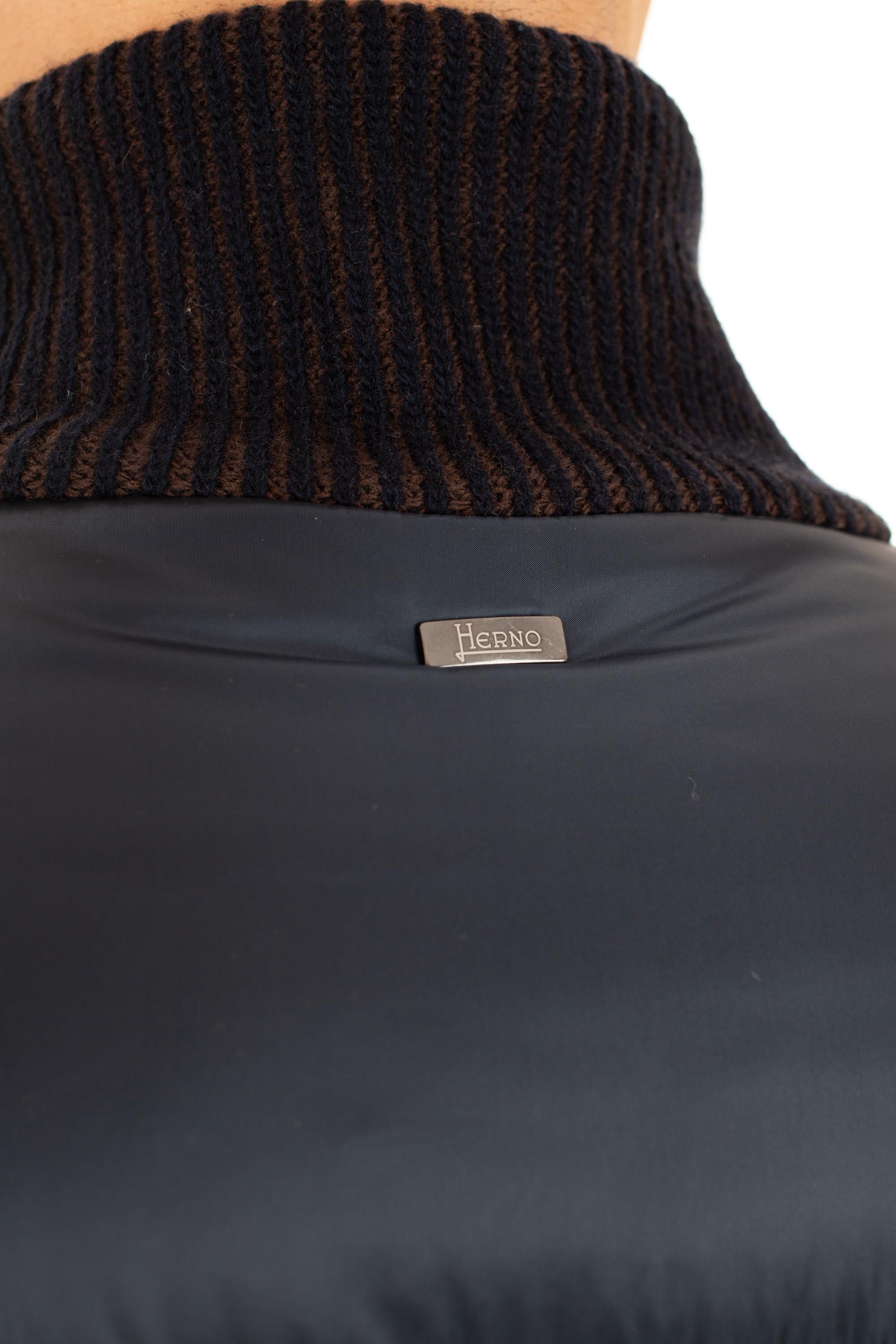 Piumino bimateriale con maniche in maglia PI001083U-12020 9200 Herno