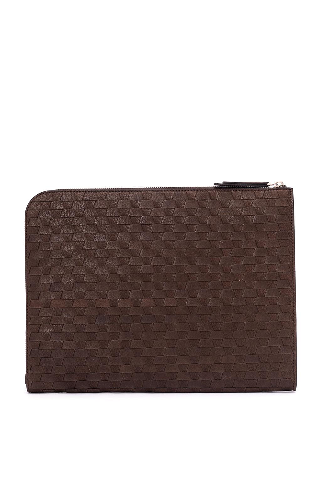 Orciani Pochette porta documenti in pelle intrecciata P00734_CHW/2 T.MORO
