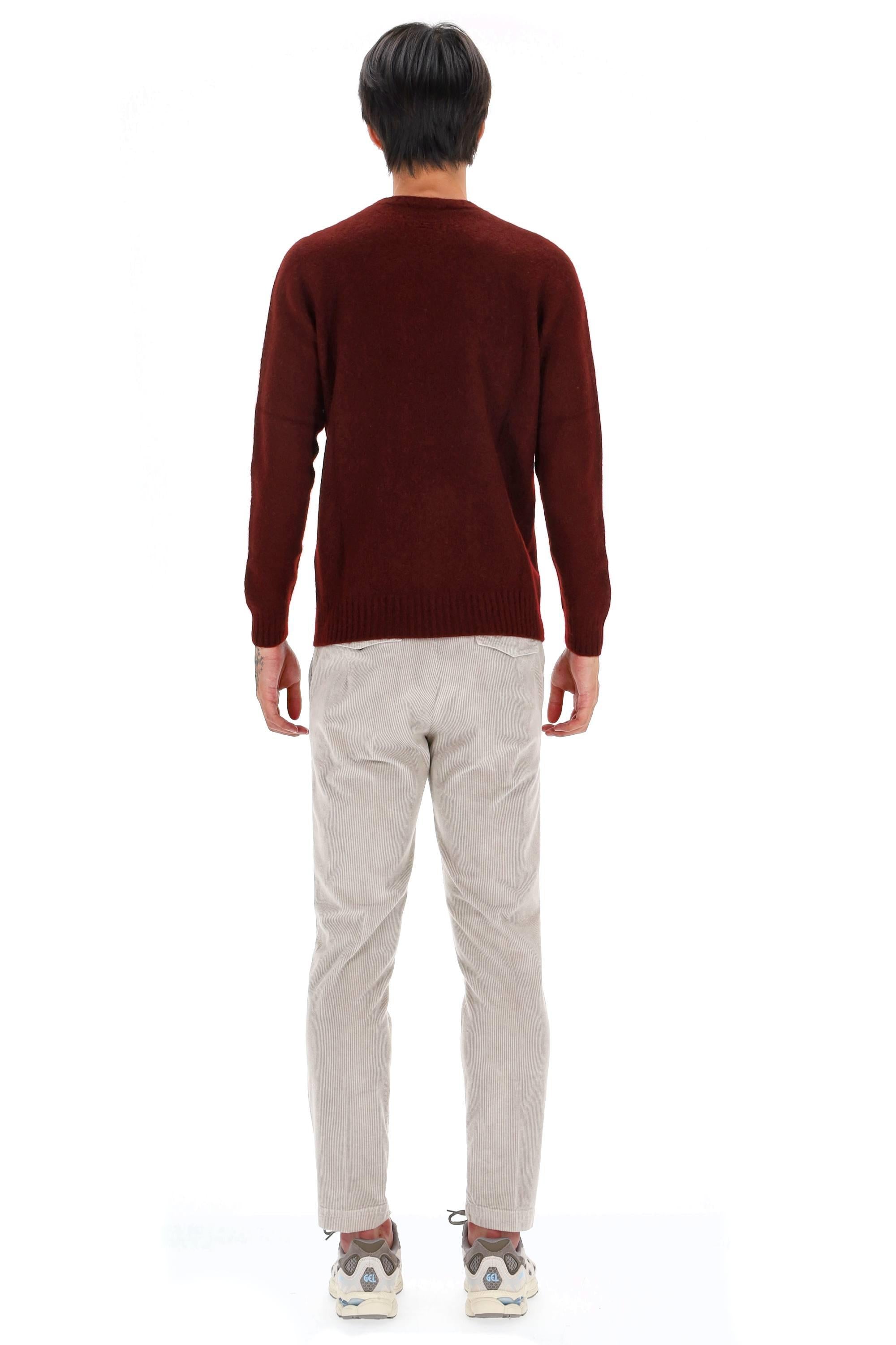 Maglia girocollo in lana garzata D8W103GLO-2 395 Drumohr