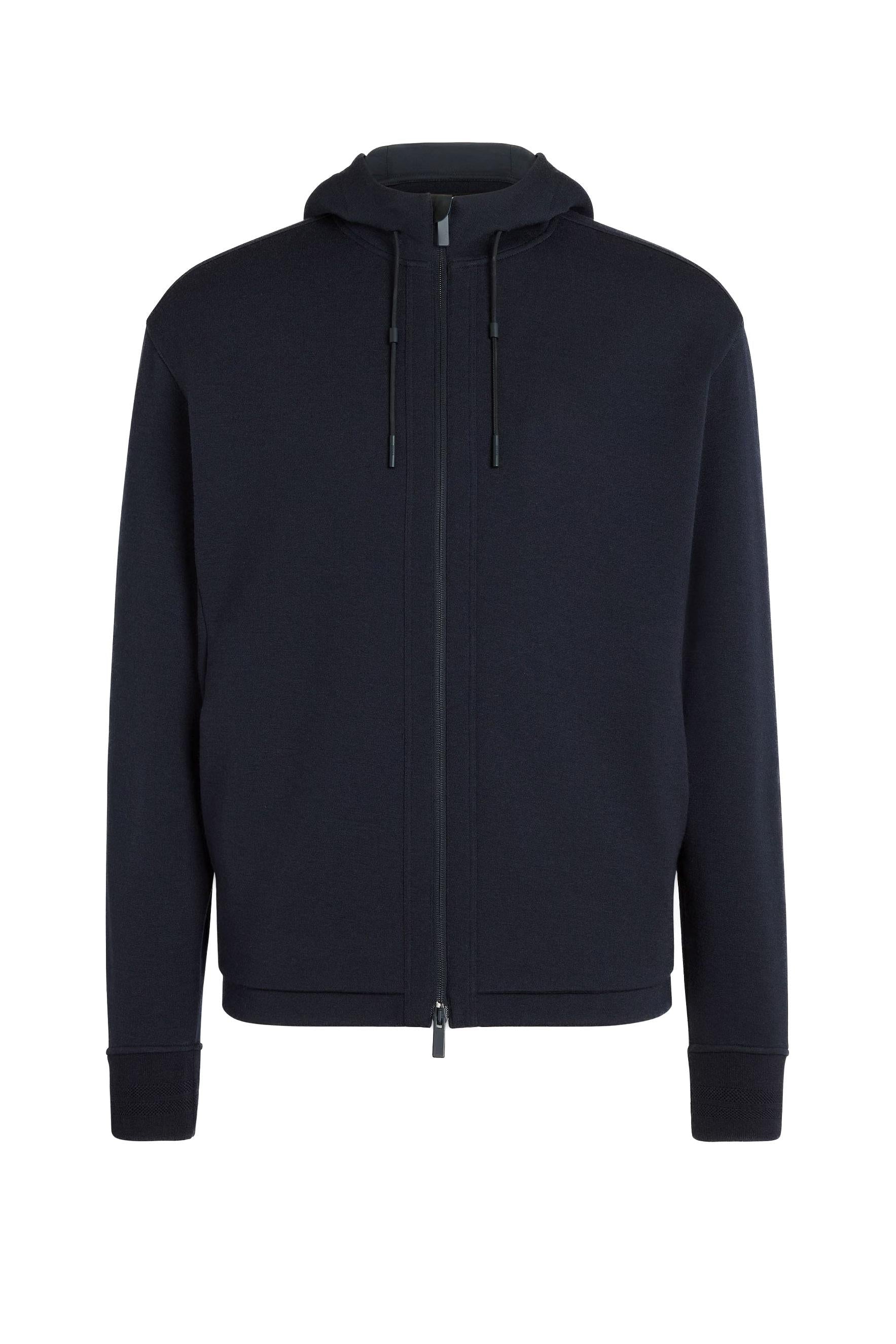 Zegna Felpa full zip in misto lana high performance E8564 ACT803 B09