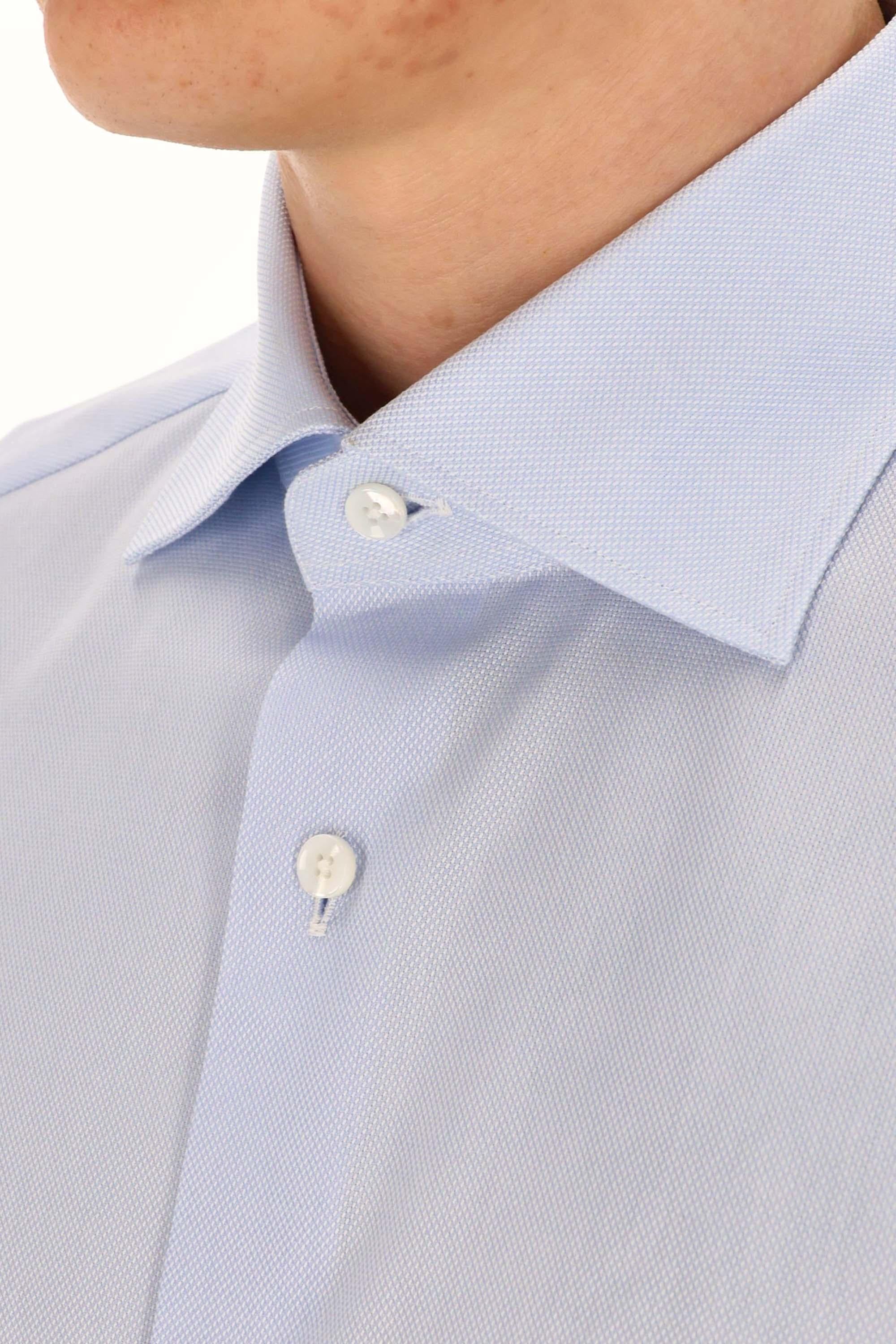 Zegna Camicia tramata in cotone Trofeo 903902A9 9MS0BA AZZ