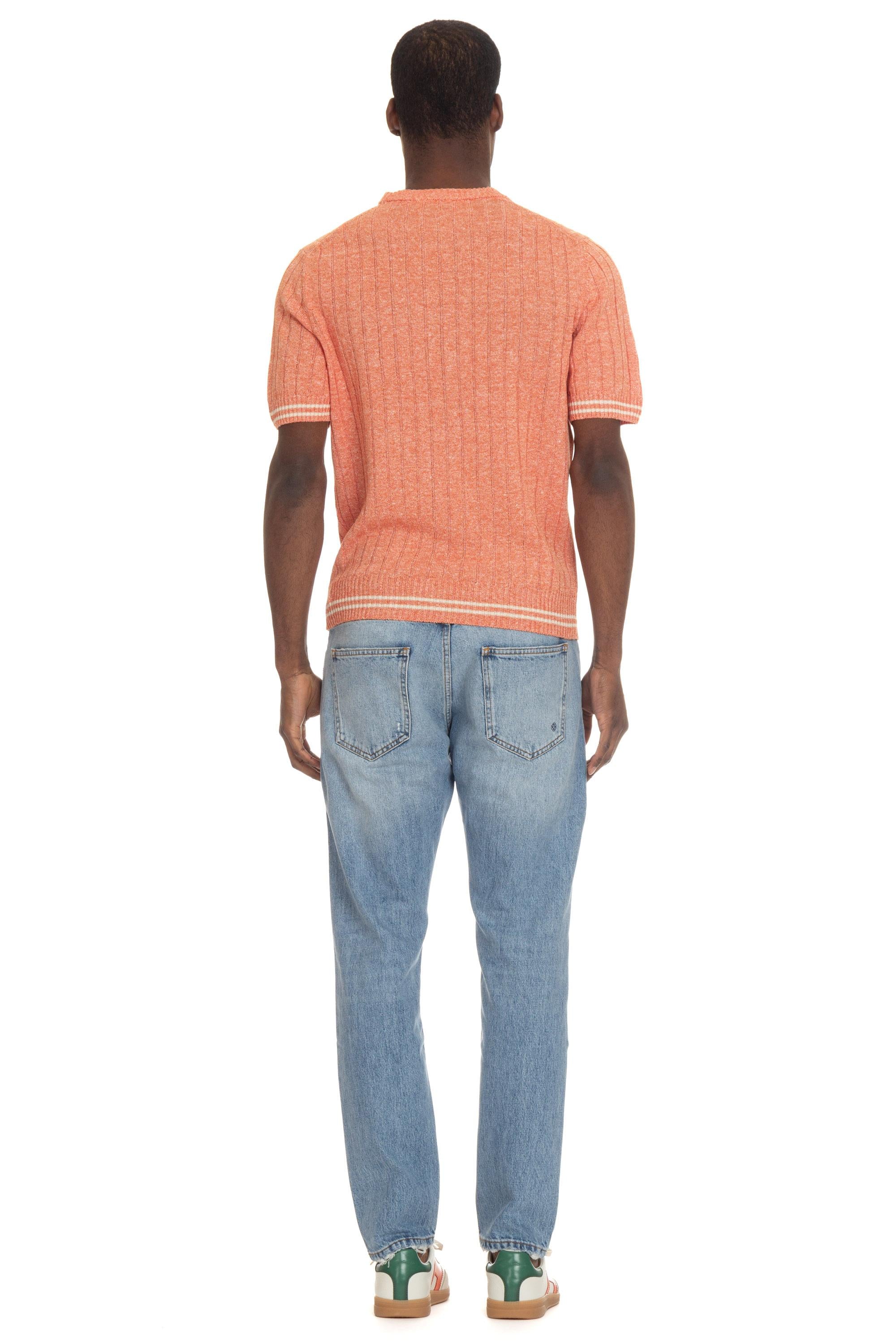 T-shirt in lino-cotone melange a coste 23147 18624/3 330 Gran Sasso