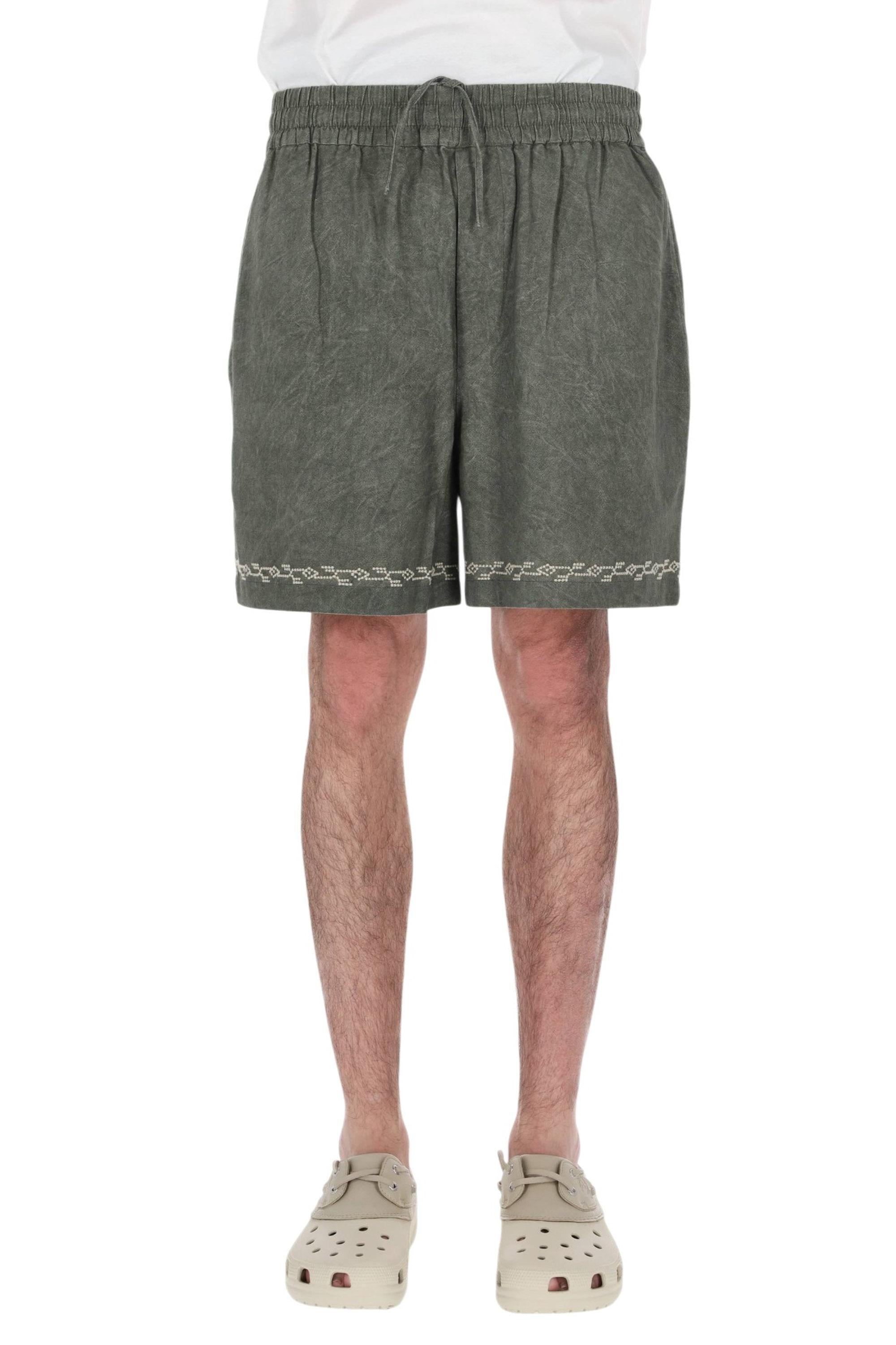 Isabel Marant Pantalone Zilan in garza di cotone con ricami SH0237HB-D1T11H 67LK
