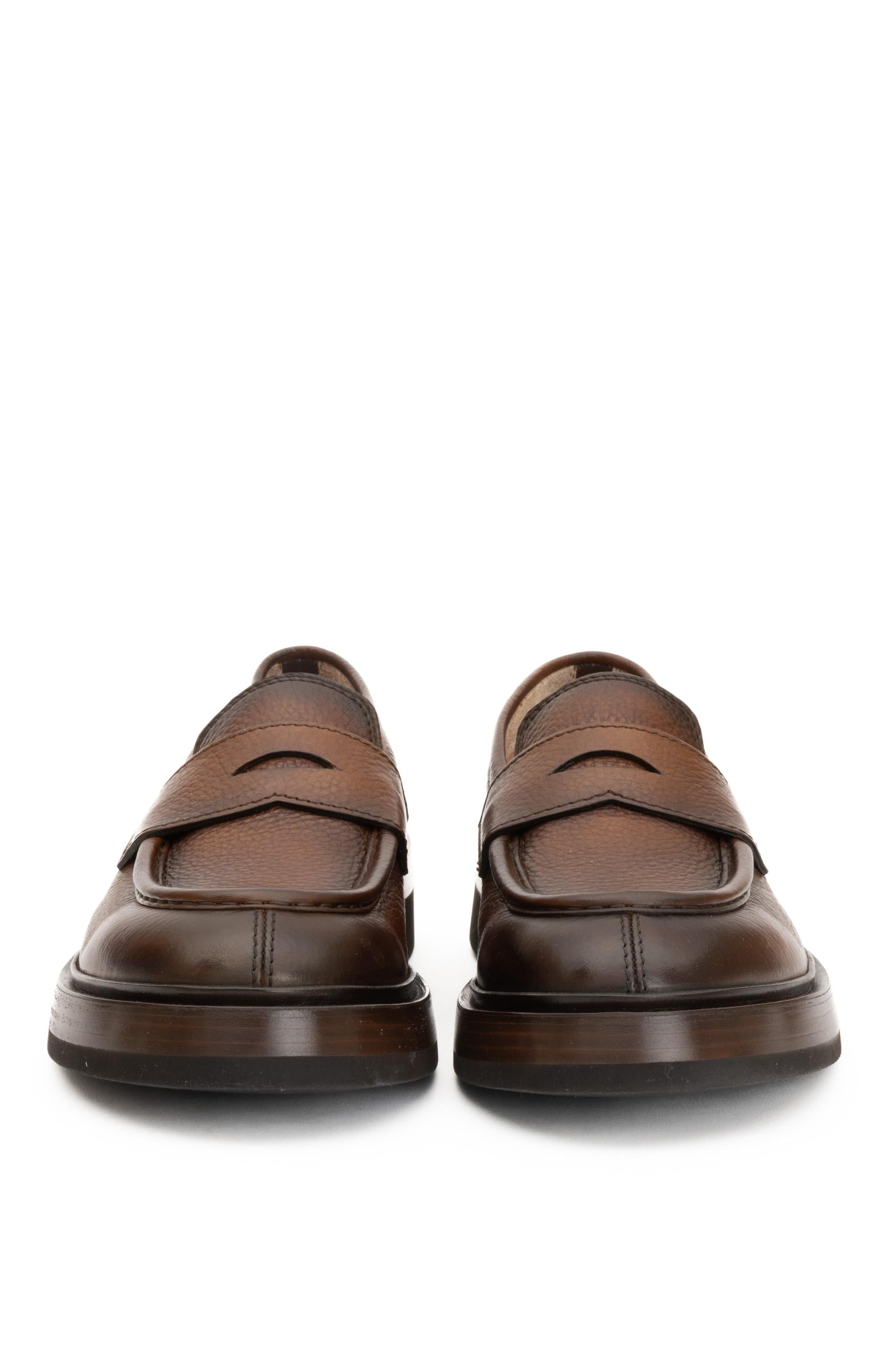 Santoni Mocassino in cervo fondo carro MCAF18365JW6SHAS T50