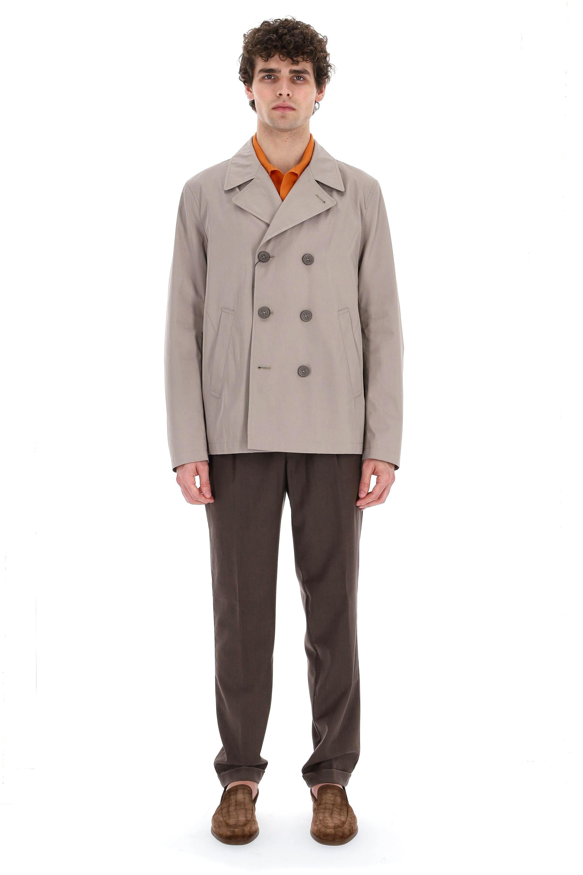 Herno Peacoat in cotone Rain Collection PE000045U 2720