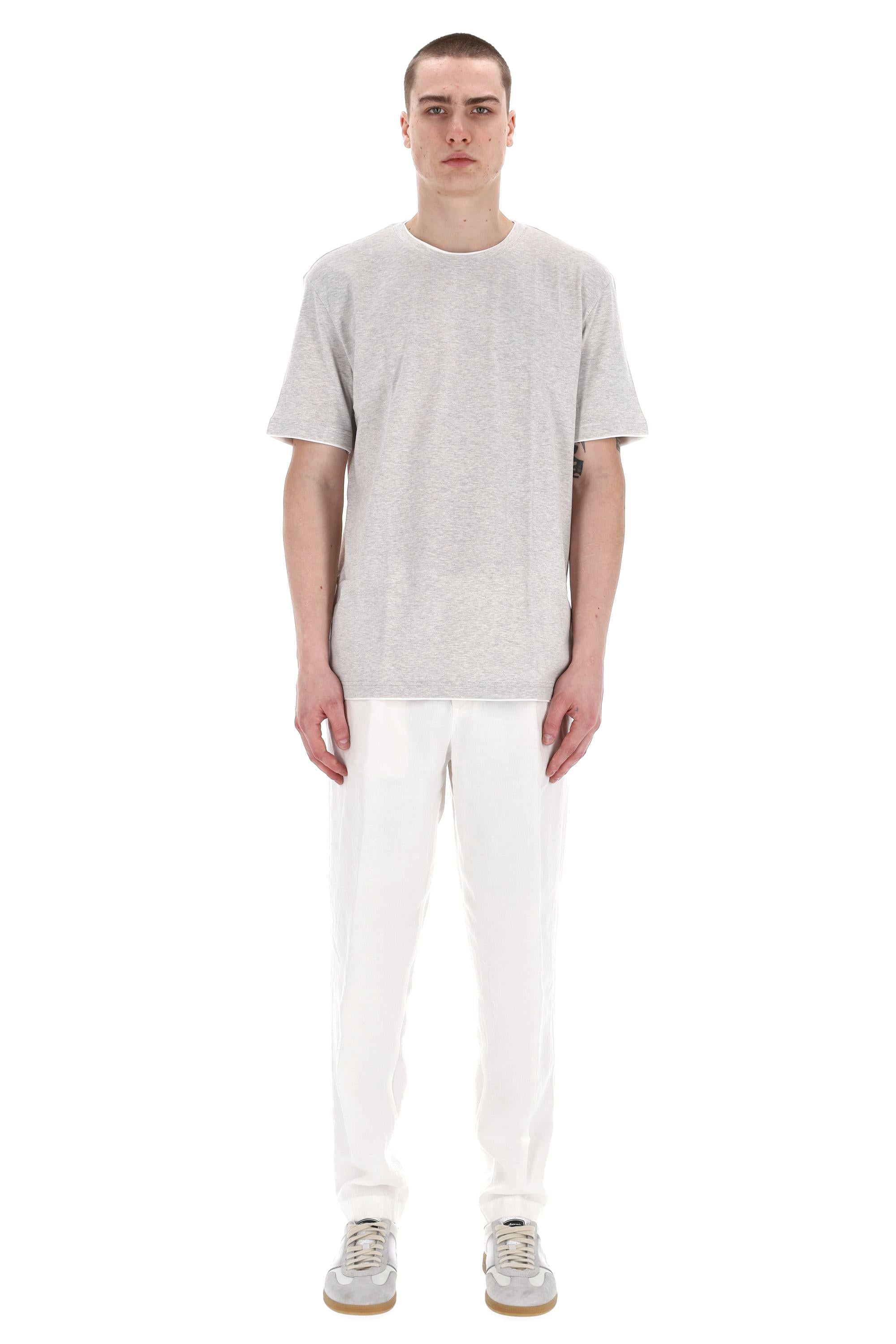 Eleventy T-shirt in cotone con doppi profili X75TSHH04/2 13-01