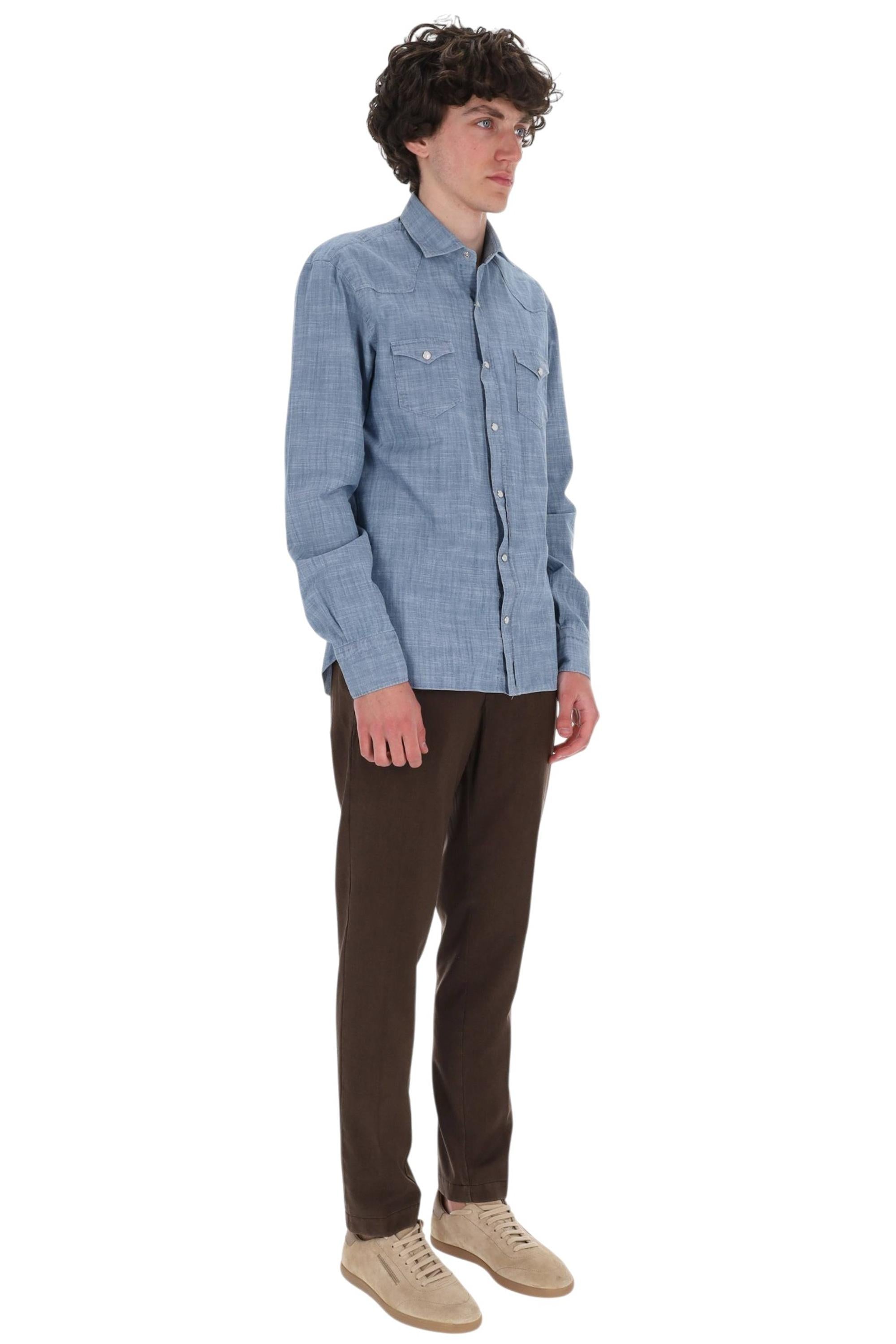 Barba Camicia texas in denim light Dandylife WSU12P2054262.U 0001