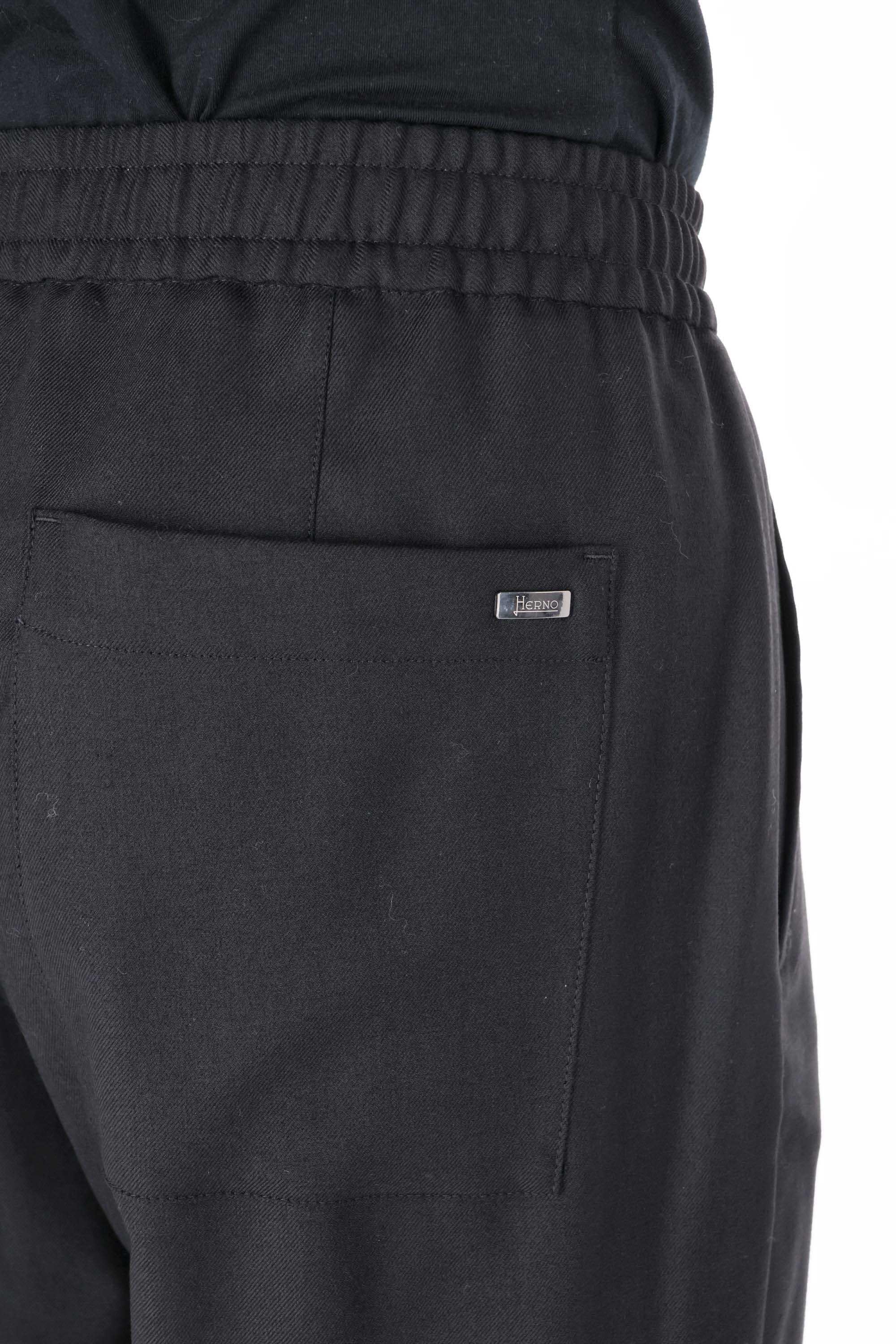 Herno Pantalone in lana-viscosa con coulisse PT000136U-33453 9300