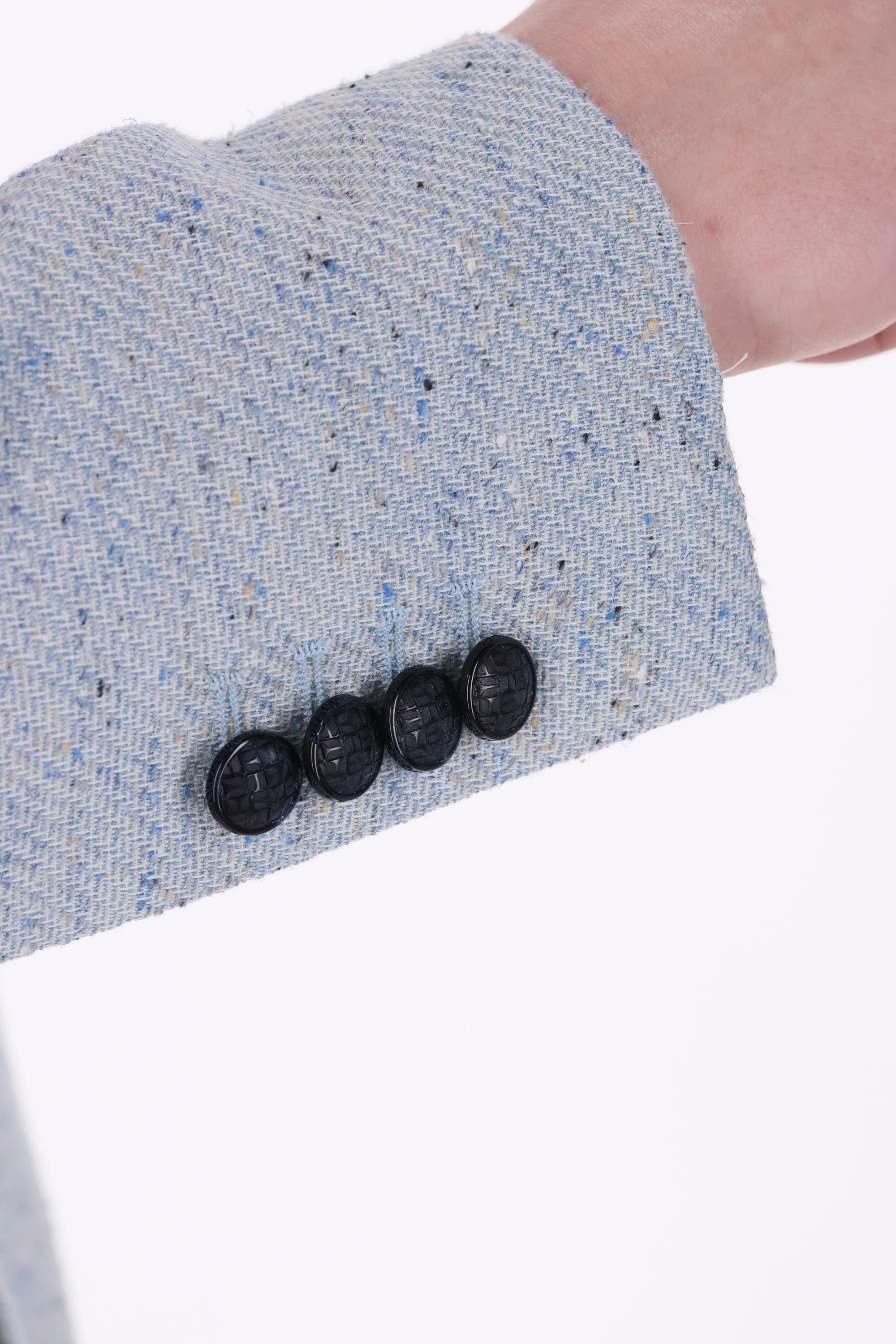 Giacca sale-pepe in cotone-seta-lana linea Montecarlo 1SMC22K-610070-25E141 1140 Tagliatore