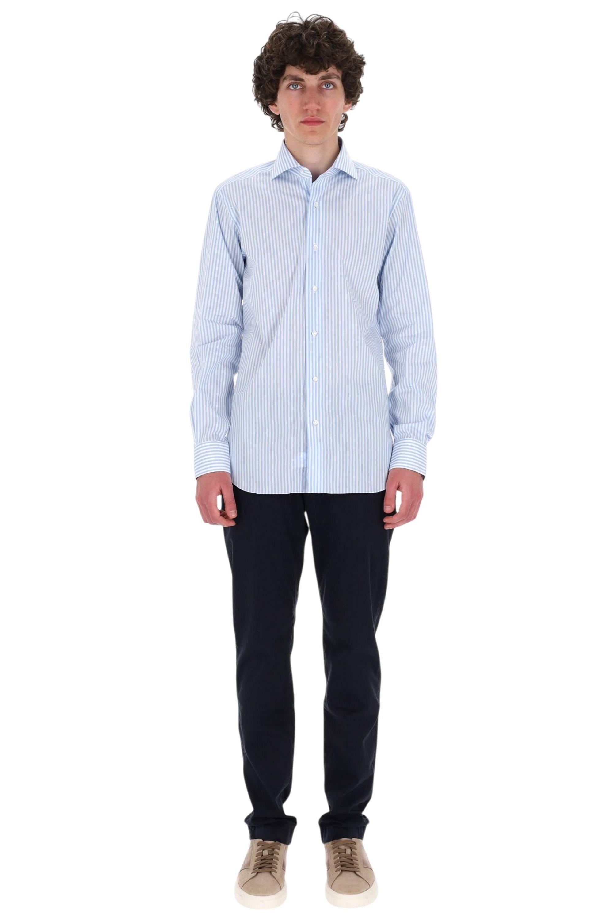 Barba Camicia rigata in cotone stretch etichetta nera I1U13P0154087.U 0001
