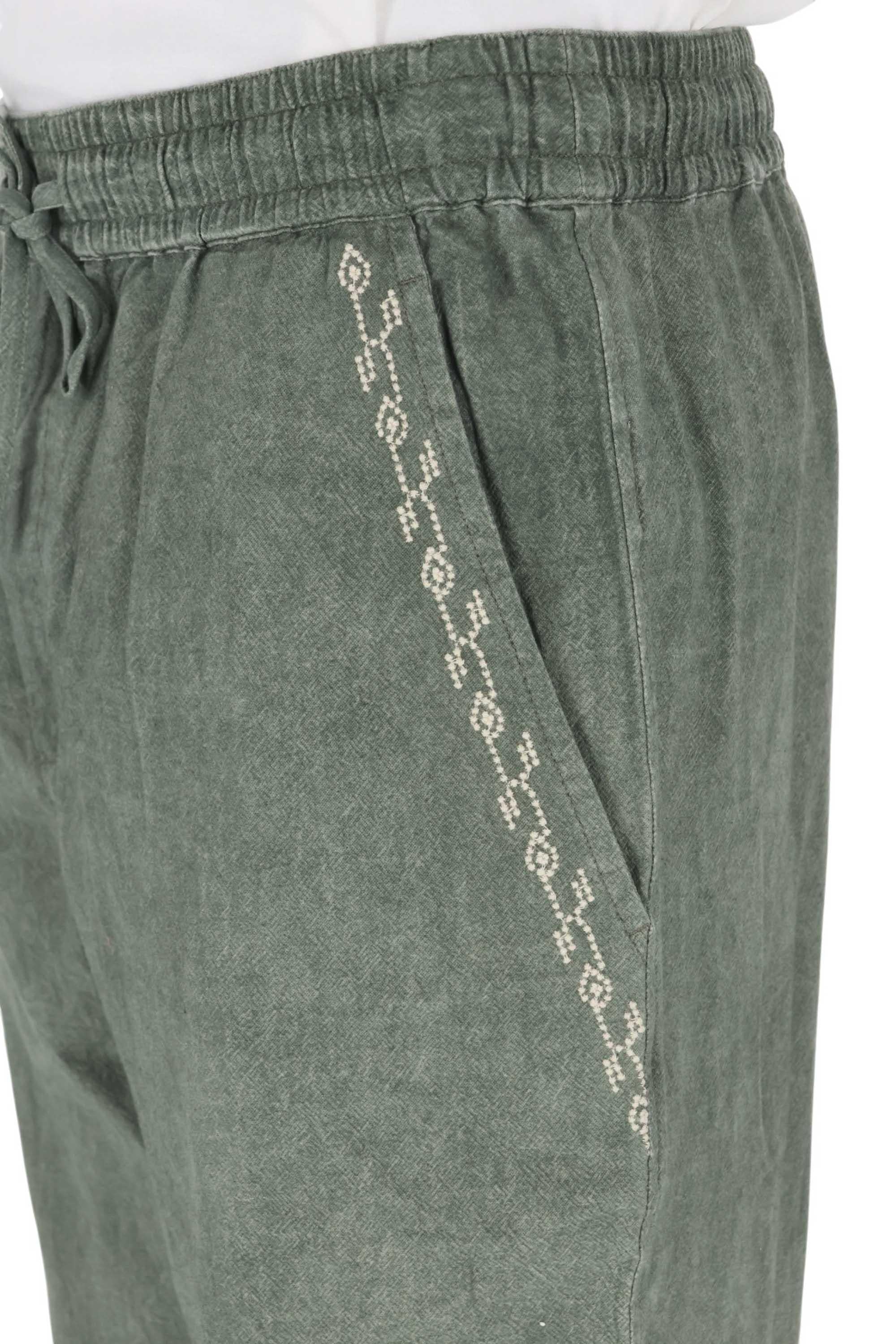 Isabel Marant Pantalone Zabel in garza di cotone con ricami PA0697HA-D1T11H 67LK