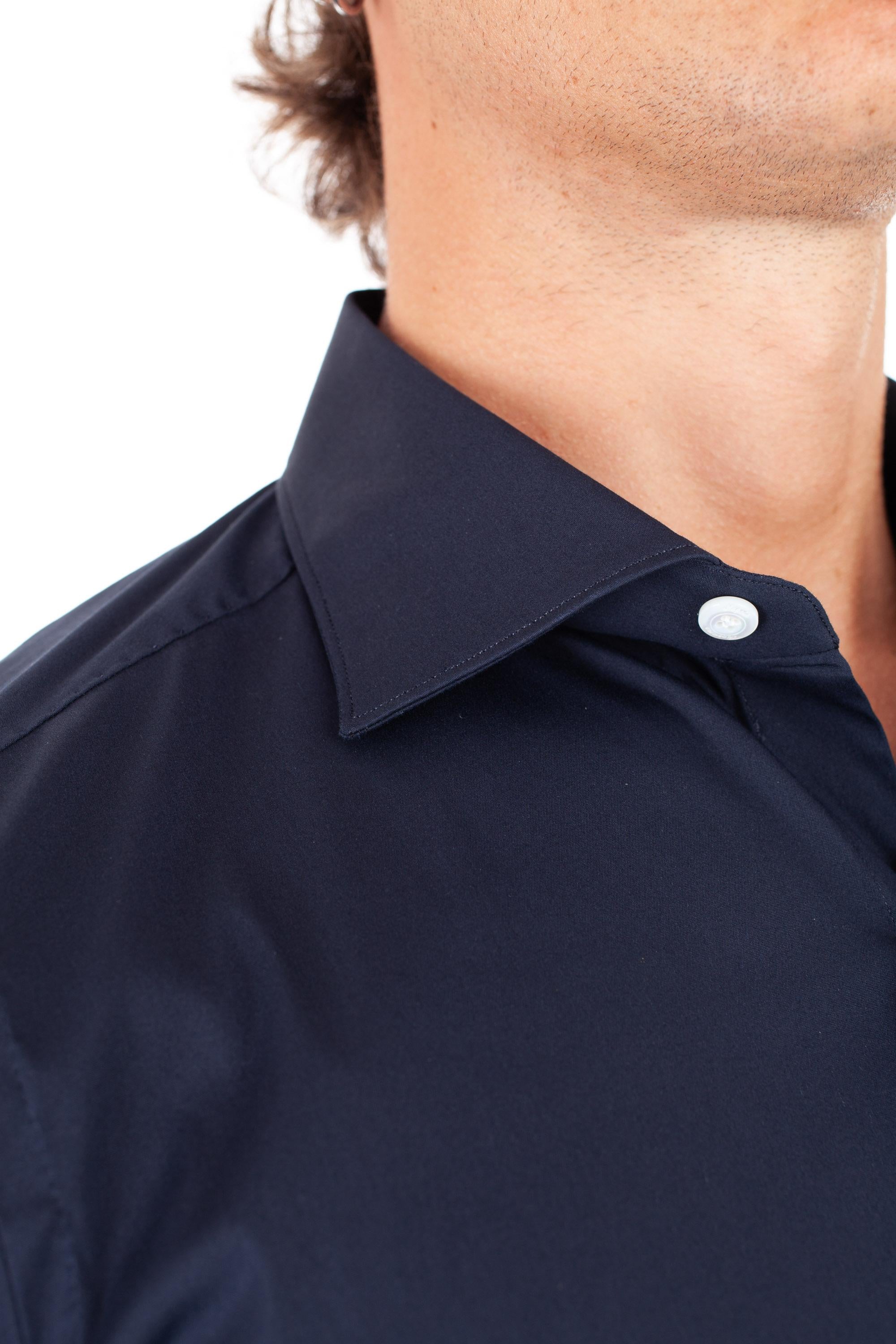 Camicia sartoriale in popeline stretch linea milano ML-ZNPS-Z 010998 C0033 11 Finamore
