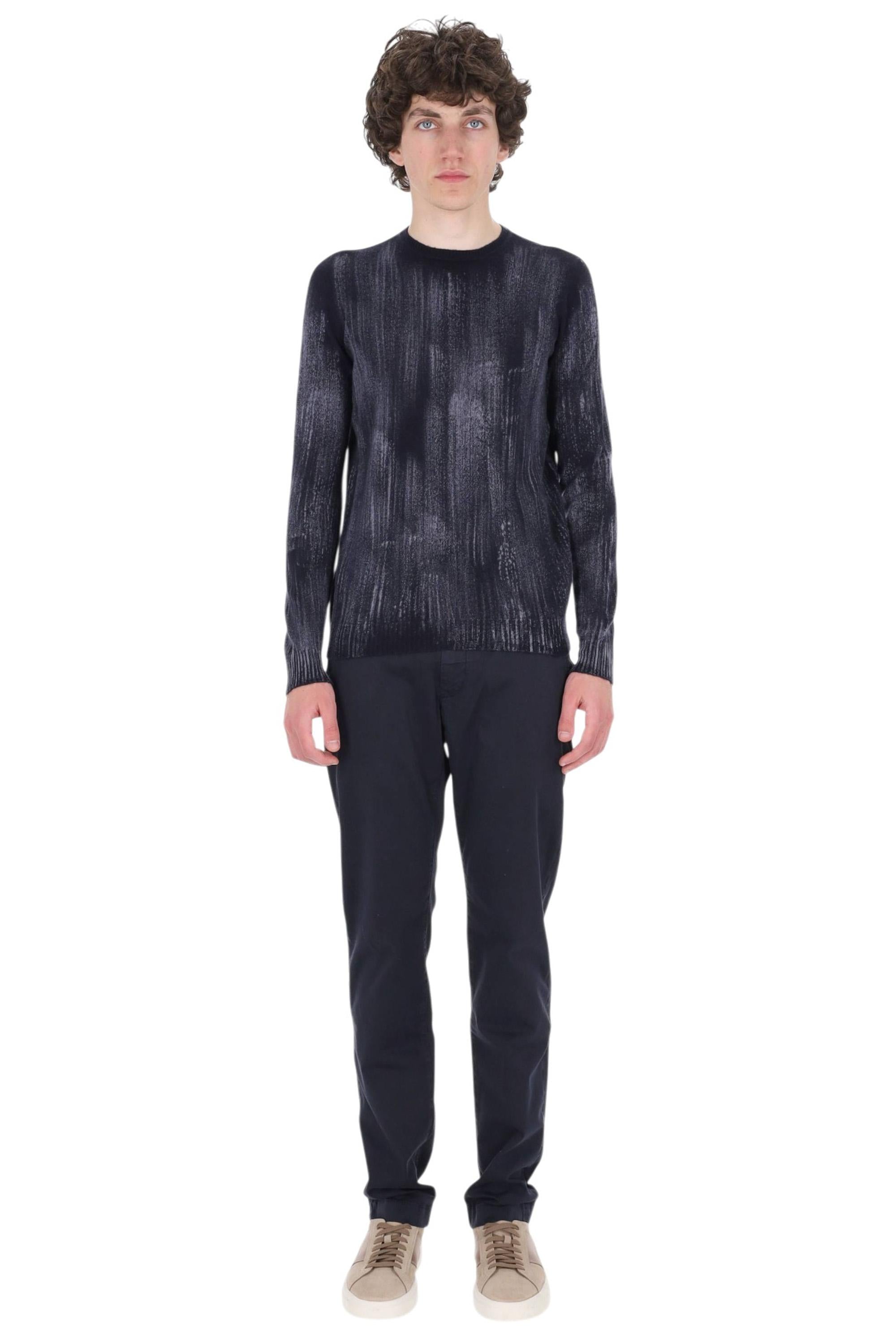 Avant Toi Maglia girocollo reversibile in cashmere light graffiato 224WU3100CLIV-D V00057