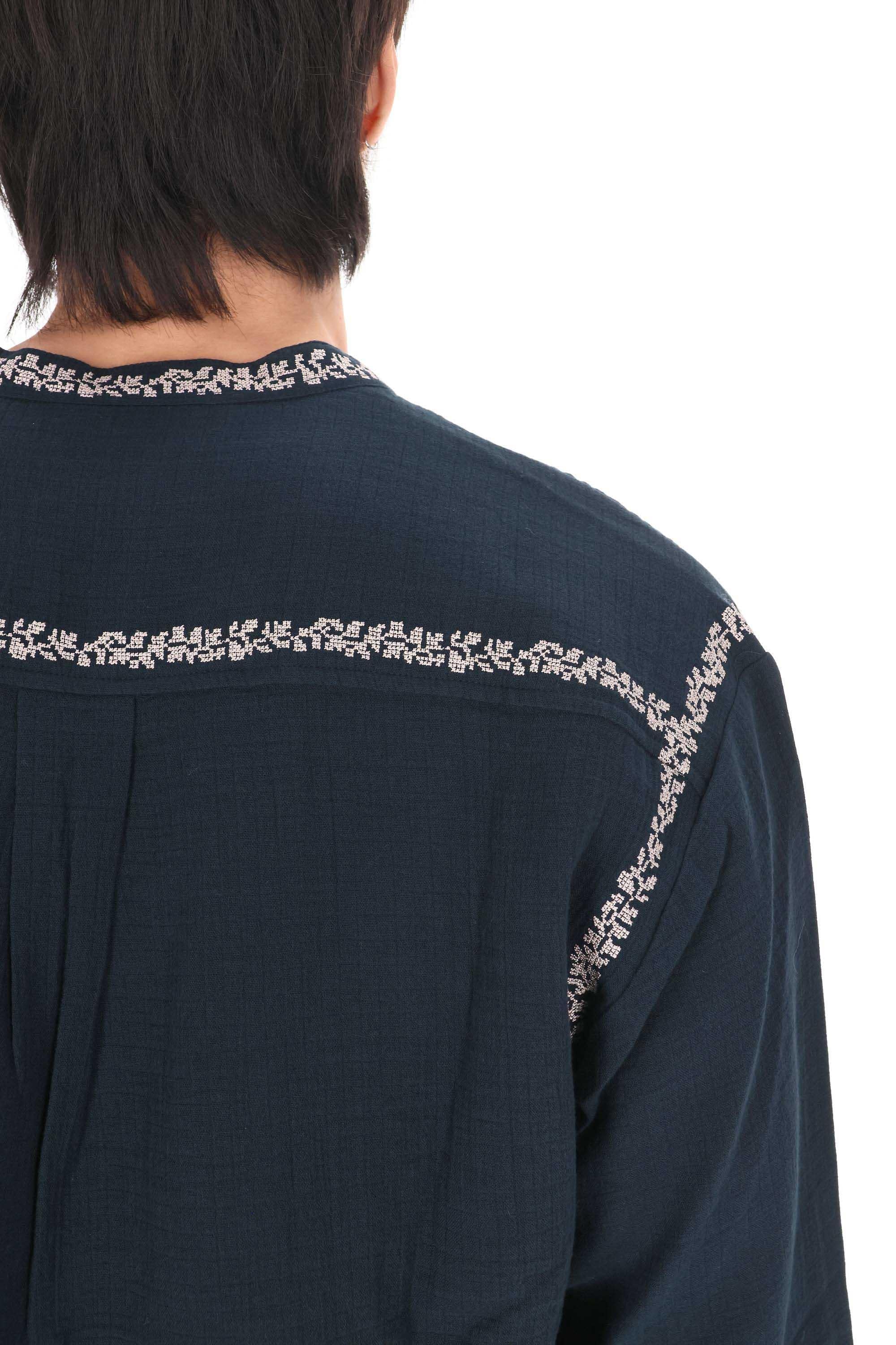 Isabel Marant Blusa in garza di cotone ricamata Cizalie HT0848HA-D1T10H 02FK