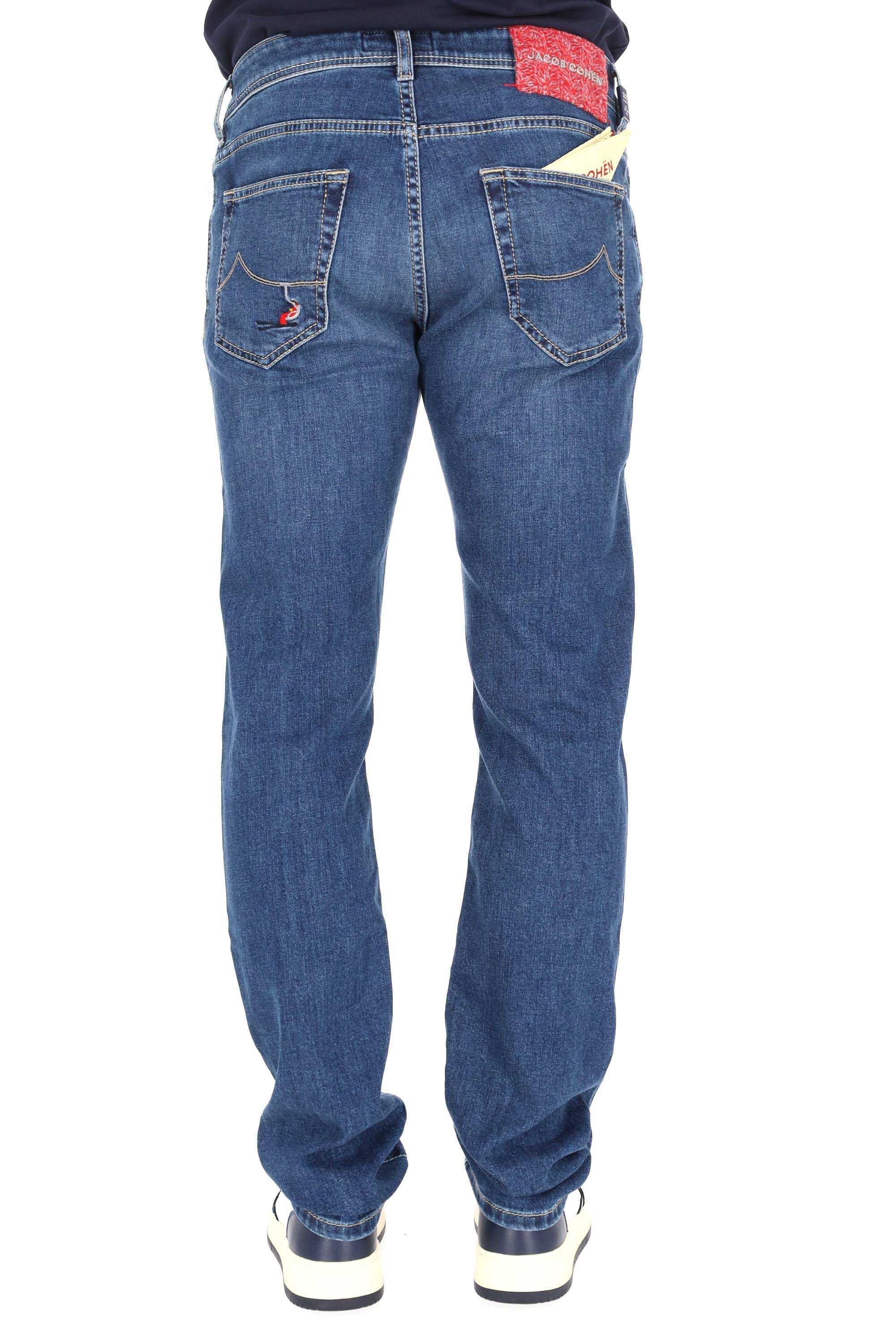 Jacob Cohen Jeans in cotone-cashmere etichetta in lana Apres-ski Nick fit QR006 S4075 NICK 200D