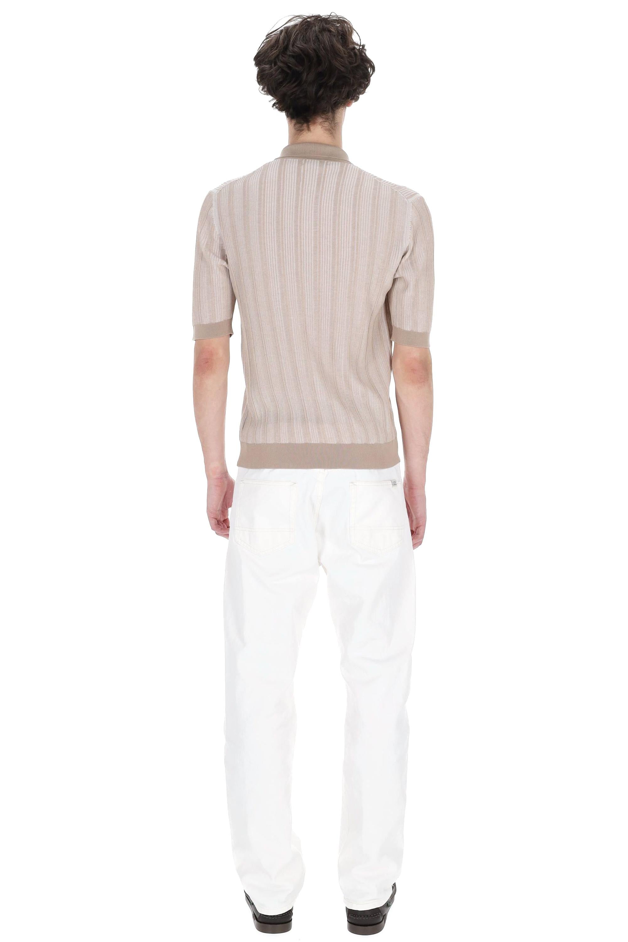 Ballantyne Polo in cotone tramato con taschino B2W256 14C14 98024