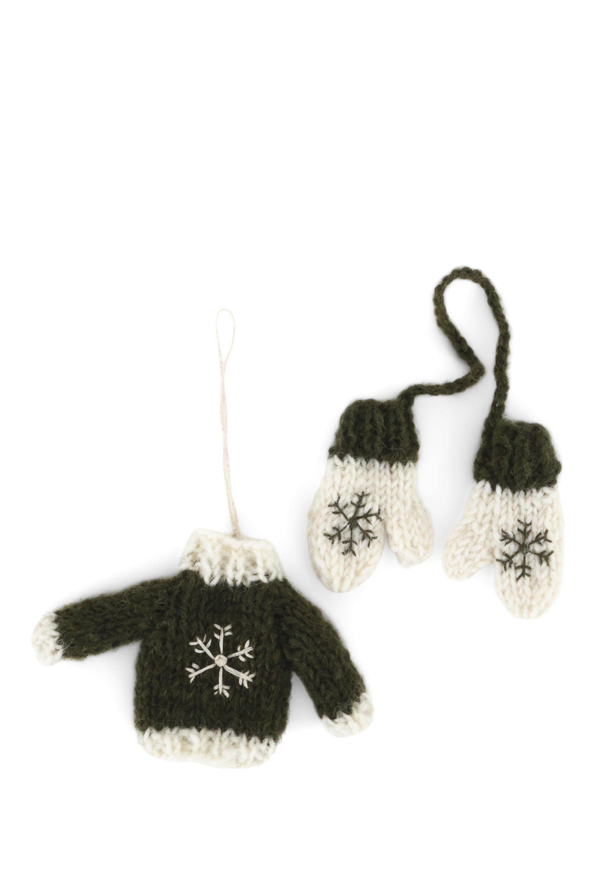 Gry&Sif Decorazione da appendere maglioncino e guanti fatti a maglia 10925 NN